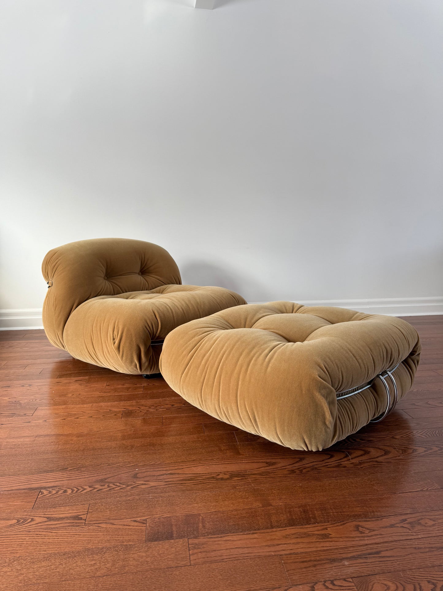 Soriana Lounge Chair & Pouf by Afra & Tobia Scarpa for Cassina