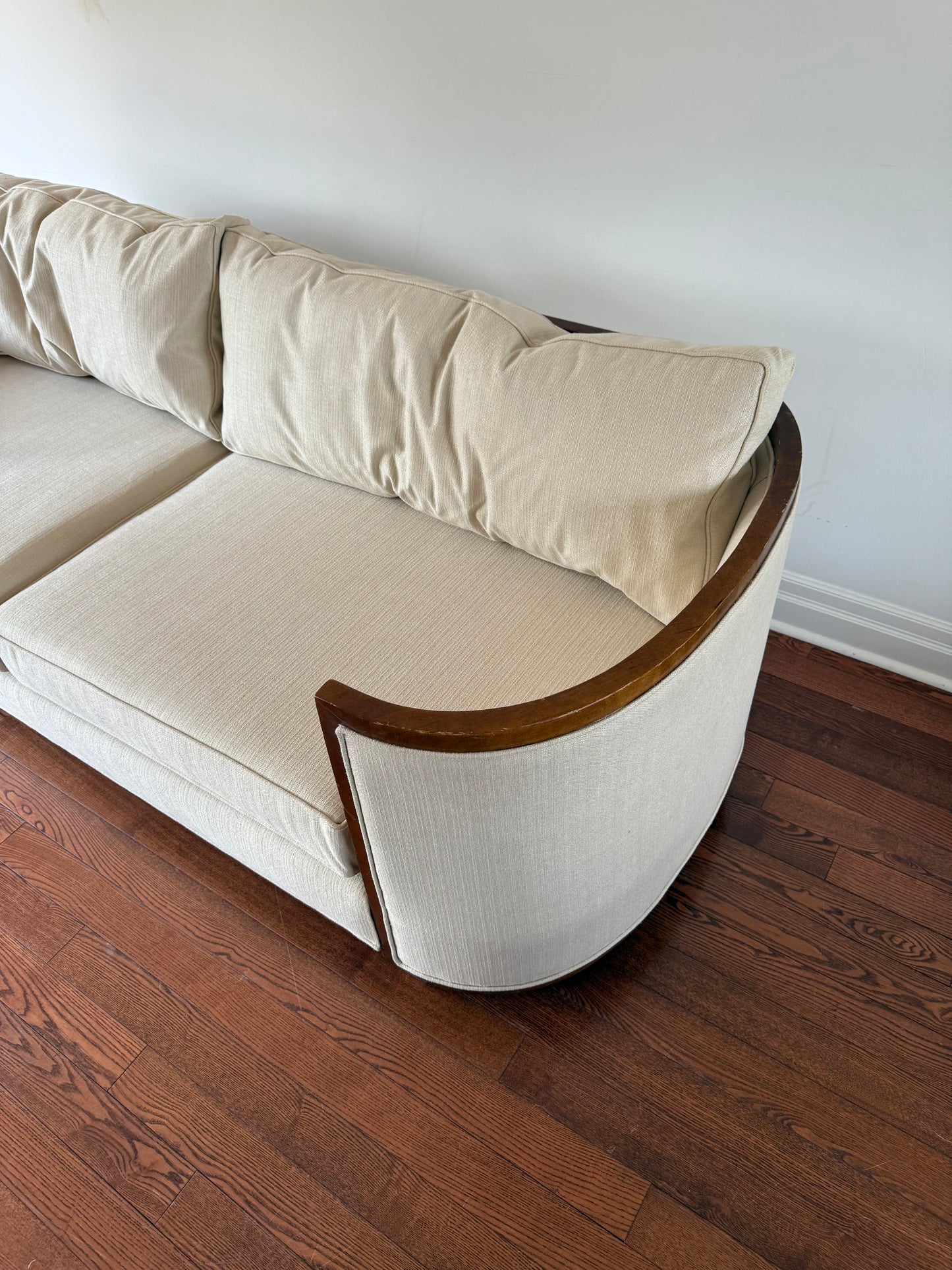 Art Deco Barrel Back Sofa by Century Furniture