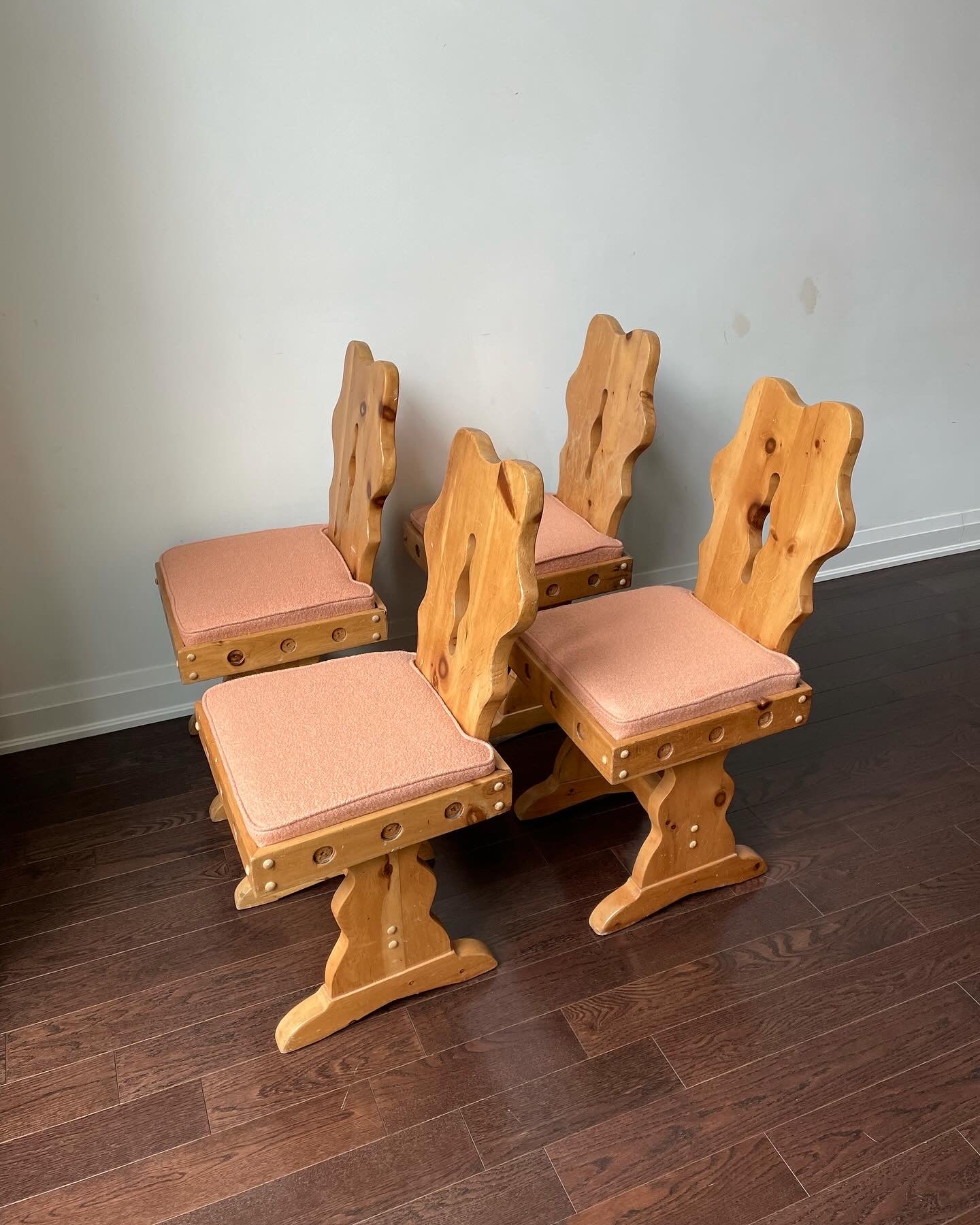 Ornate Pine Dining Chairs LP