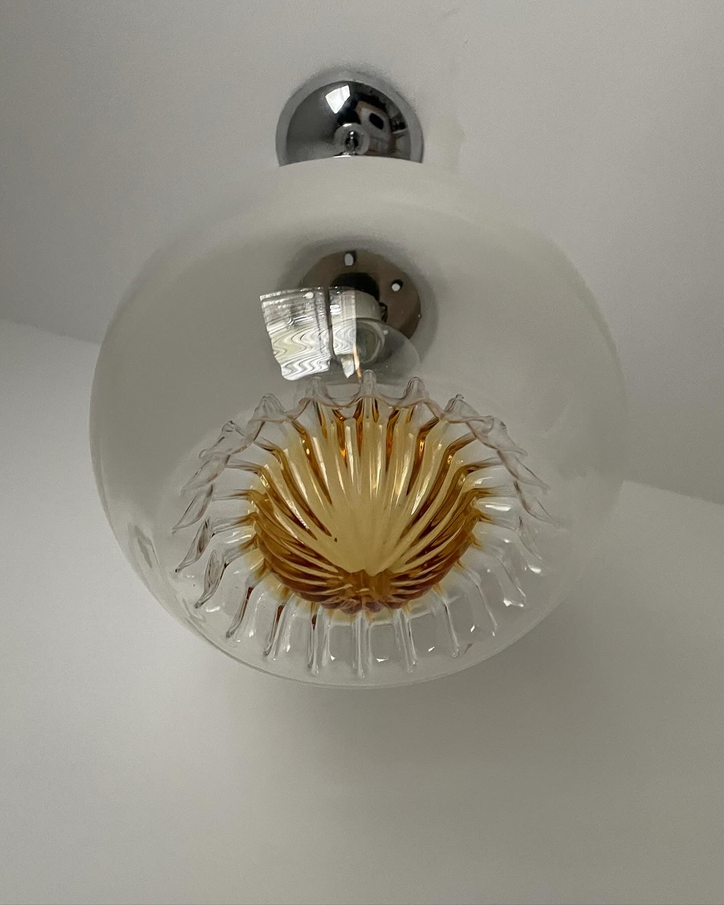 Murano Blown Glass Globe Pendant