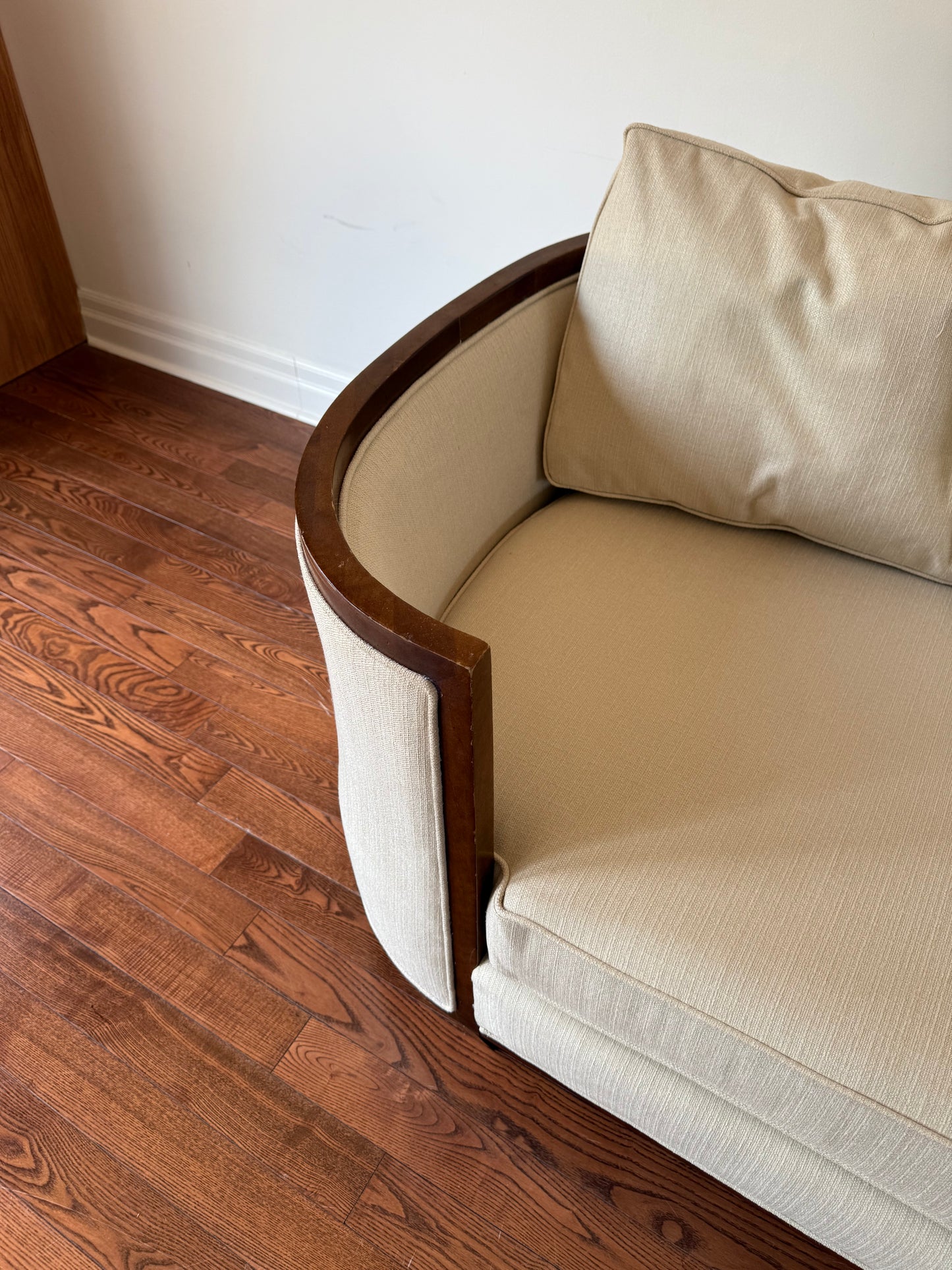 Art Deco Barrel Back Sofa by Century Furniture