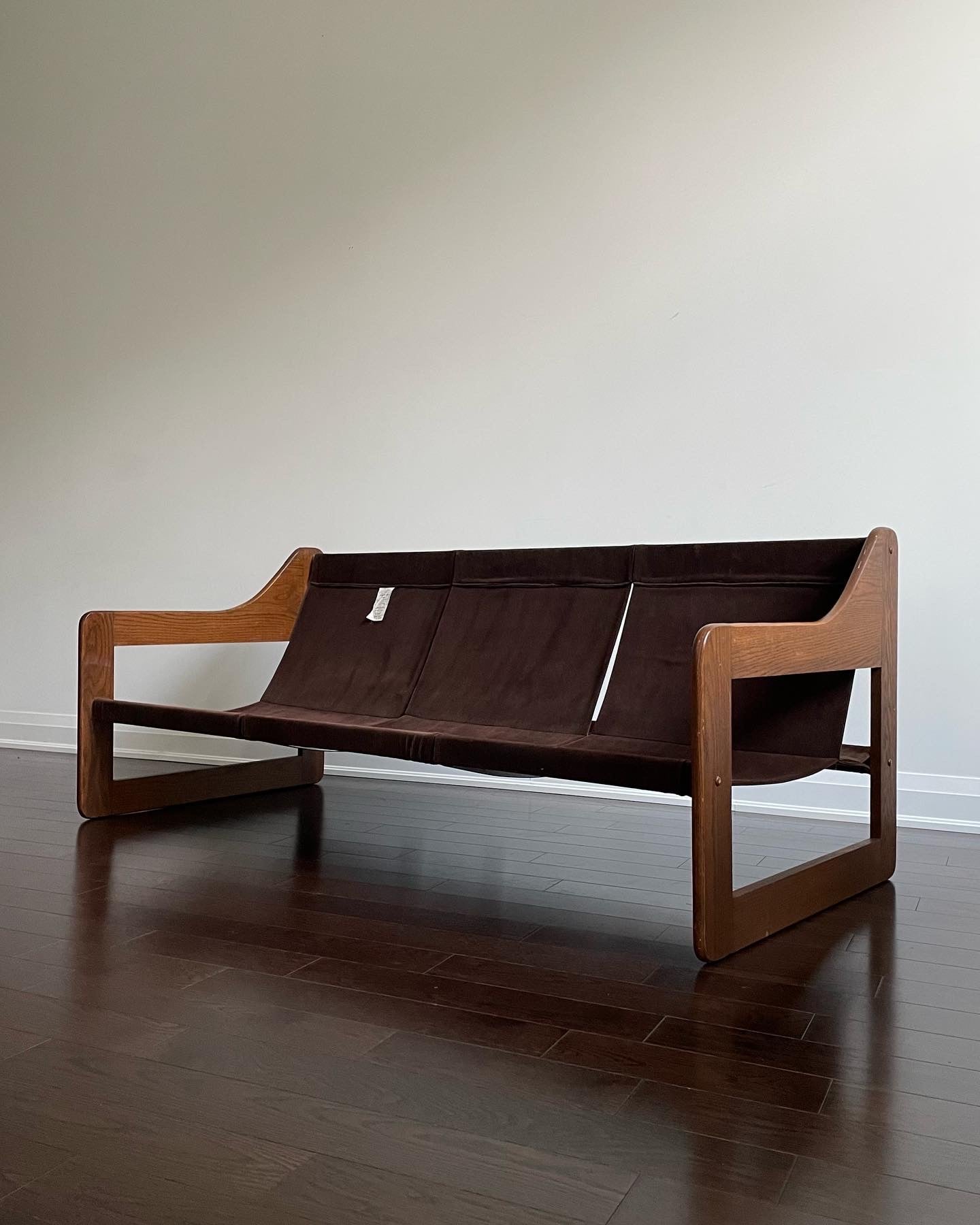 Vintage Oak Sling Back Sofa