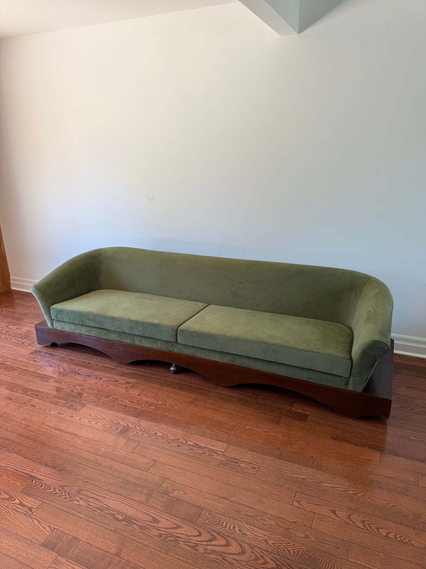 Walnut Platform Sofa Attributed to Adrian Pearsall, 1960s