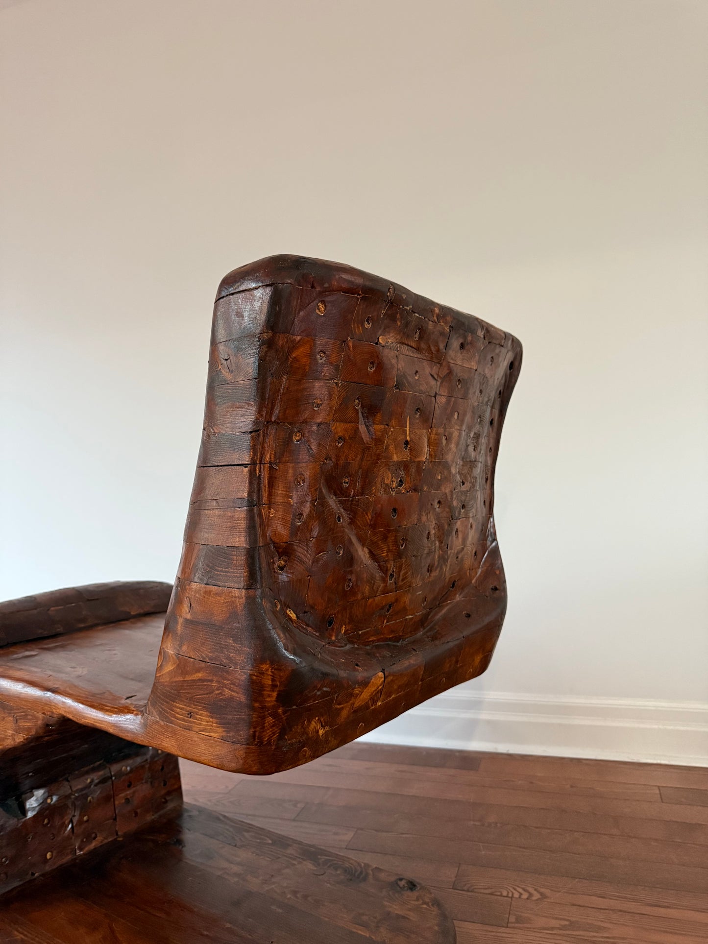 Handmade Oak Cantilevered Lounge Chair