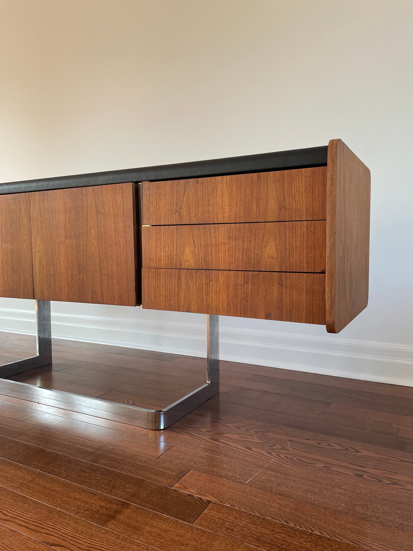 Ste. Marie & Laurent Rosewood & Chrome Executive Credenza