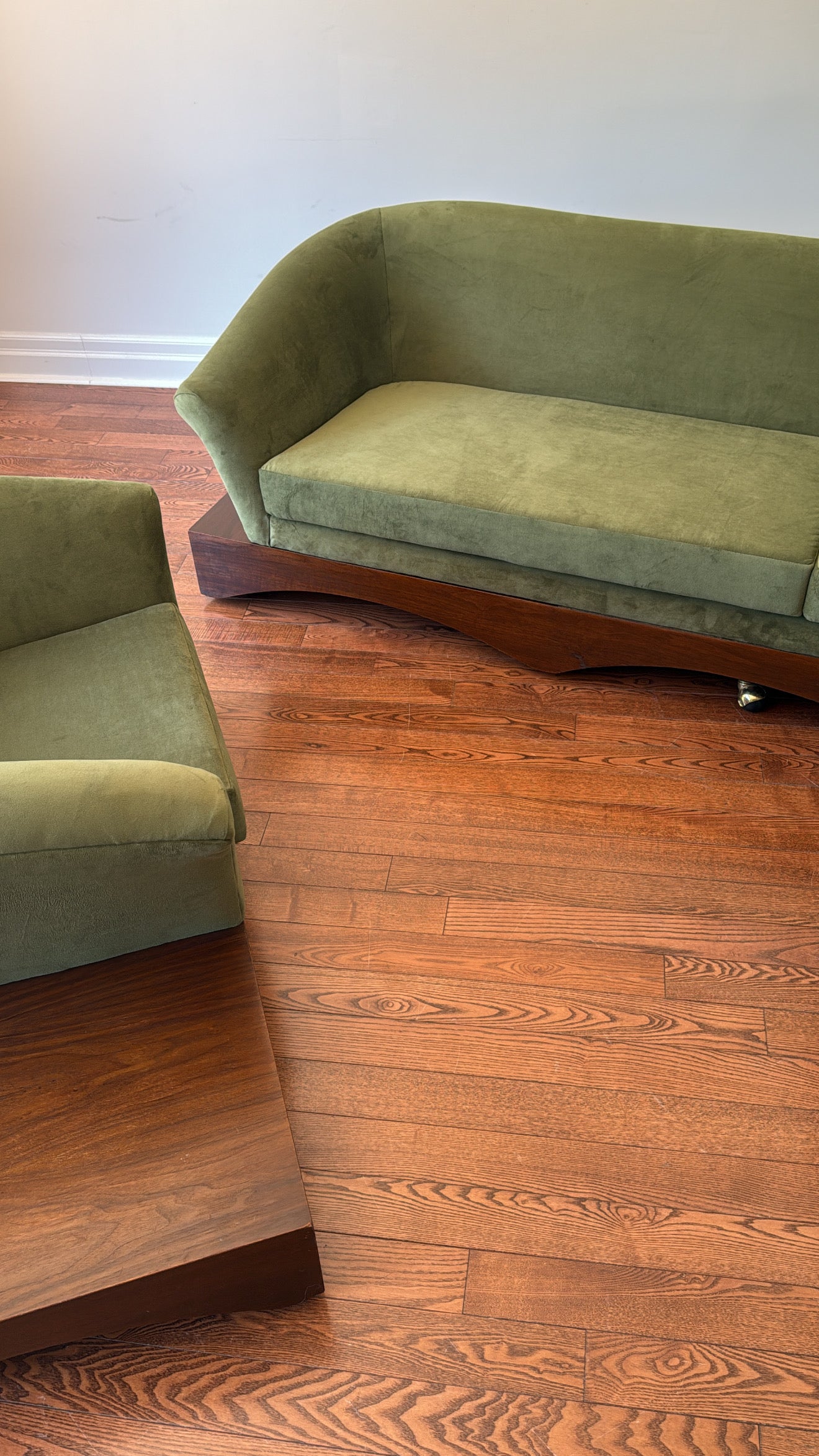 Walnut Platform Armchair Attributed to Adrian Pearsall, 1960s