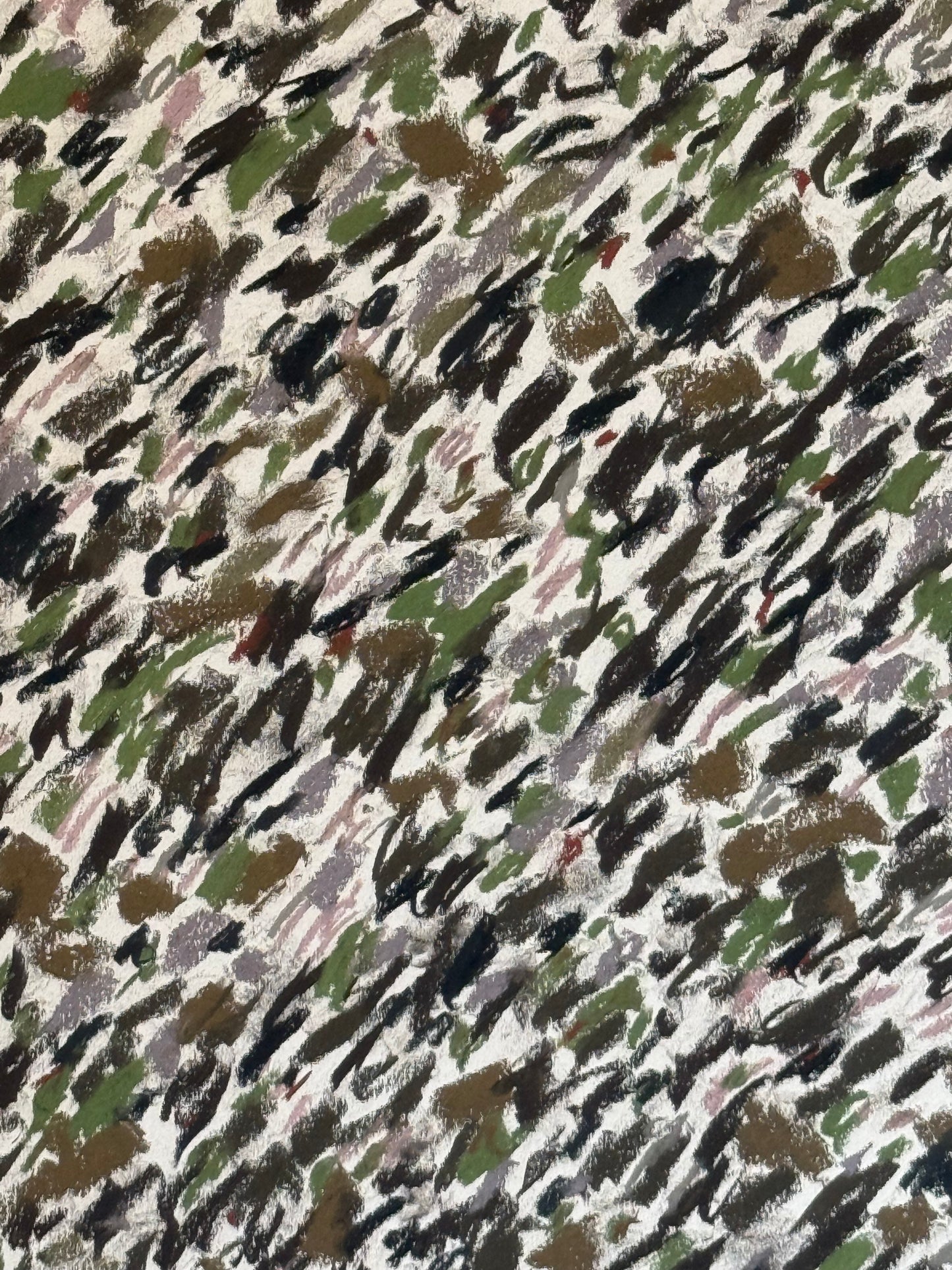 Untitled Drawing, pastel on paper, 30" x 22", 2026