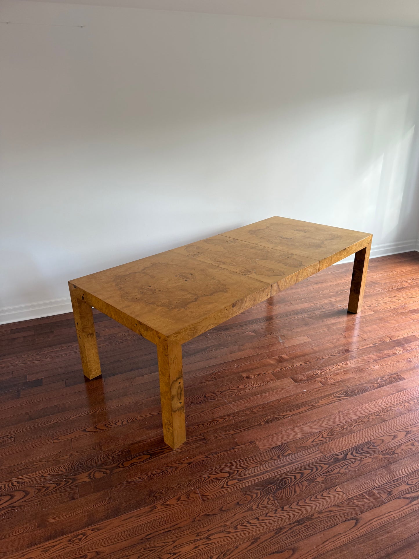 Milo Baughman Burlwood Parsons Dining Table for Thayer Coggin, 1970s