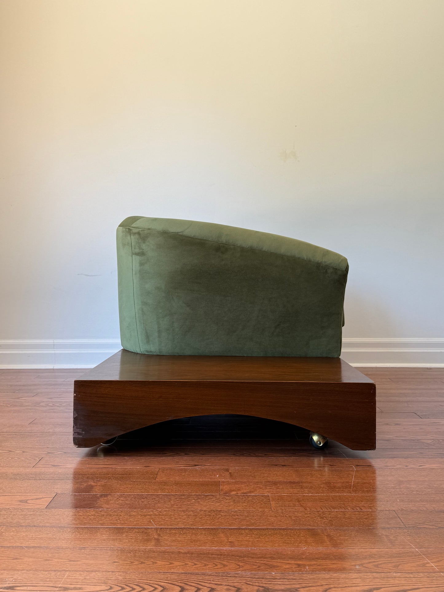 Walnut Platform Armchair Attributed to Adrian Pearsall, 1960s