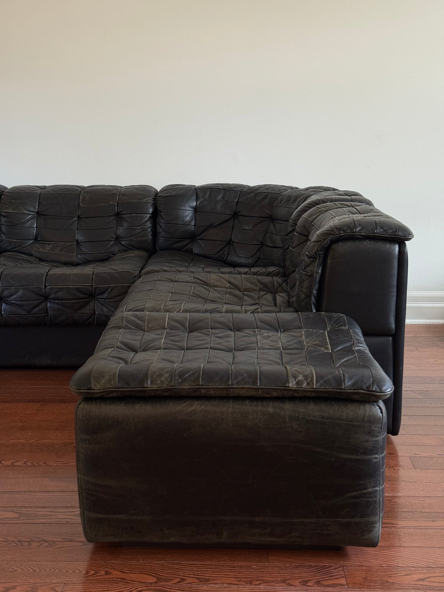 de Sede DS-11 Patchwork Leather Modular Sofa, 1970s, 9 Elements