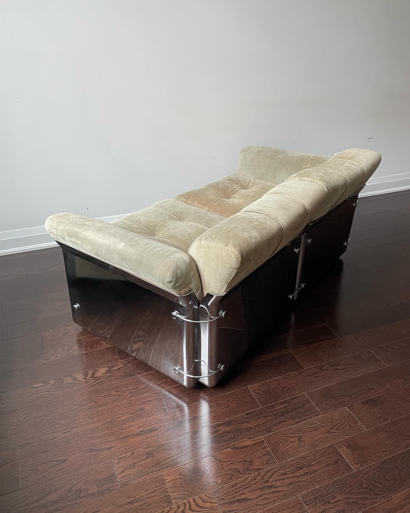 Saporiti Italia Chrome Casement Loveseat