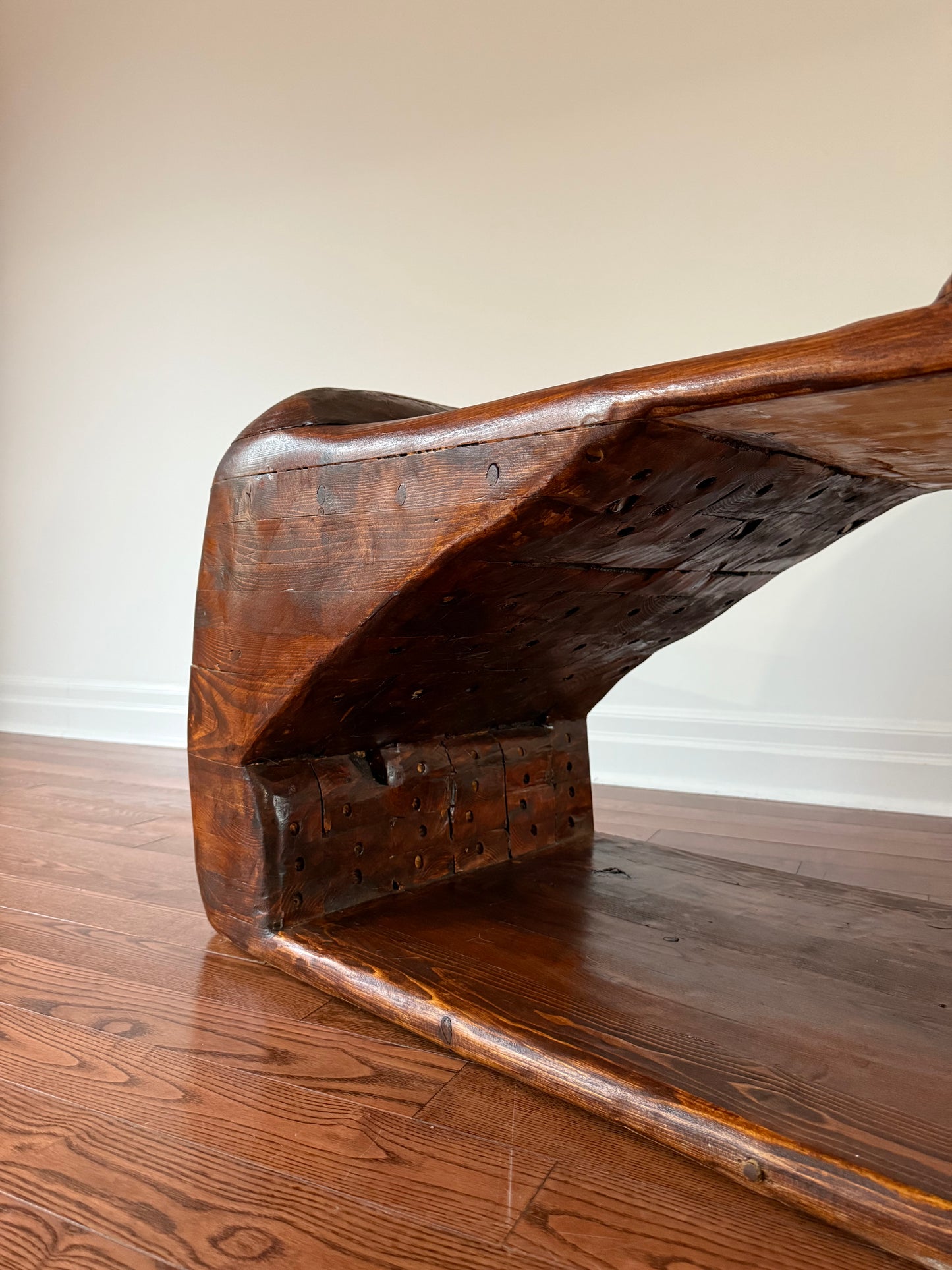 Handmade Oak Cantilevered Lounge Chair