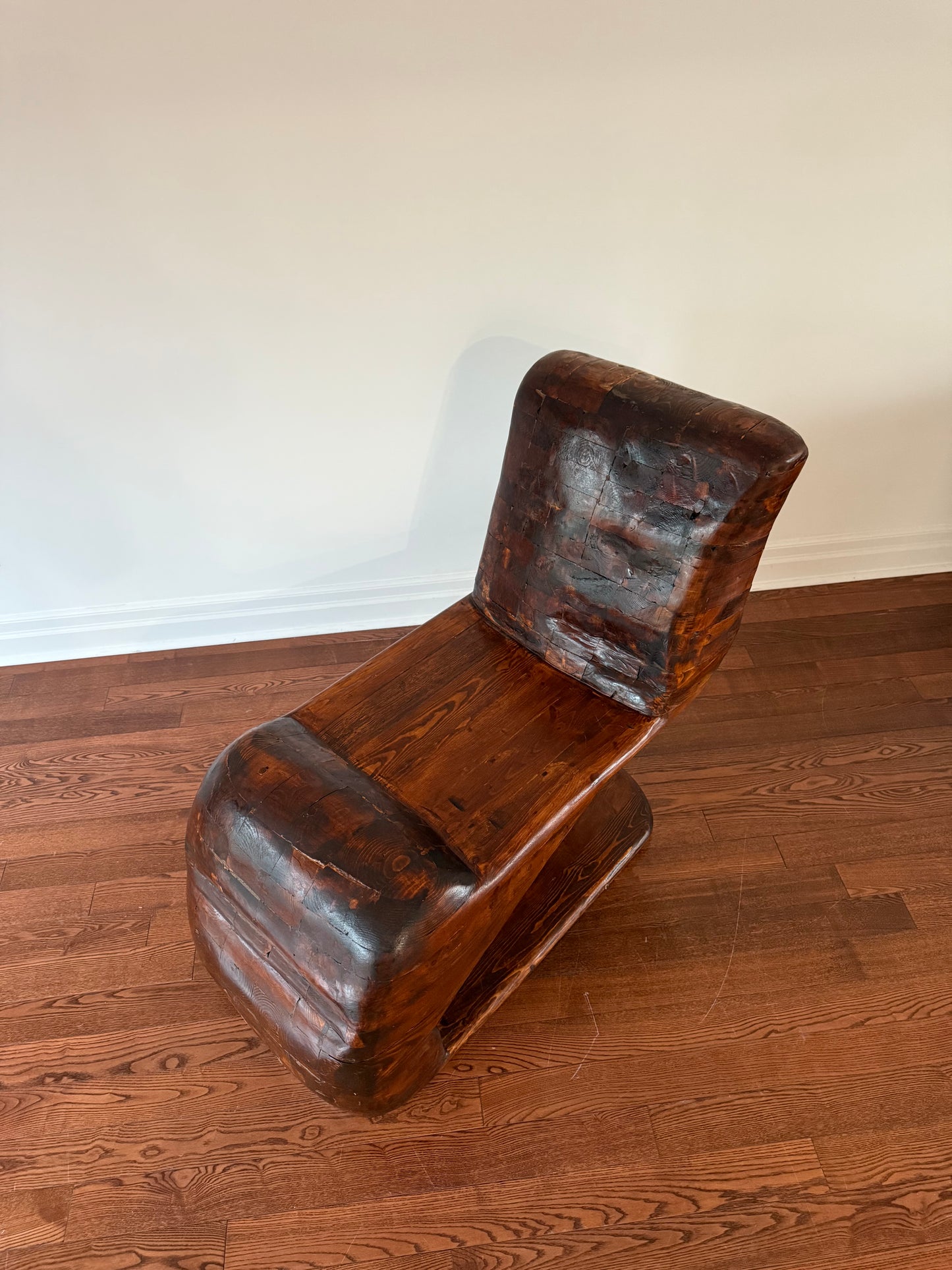Handmade Oak Cantilevered Lounge Chair