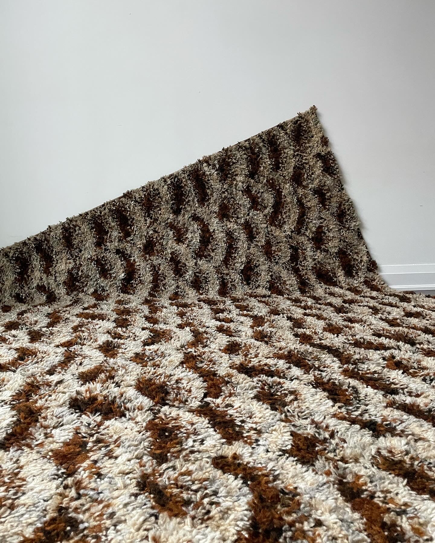 Brown Merle Deep Pile Area Rug