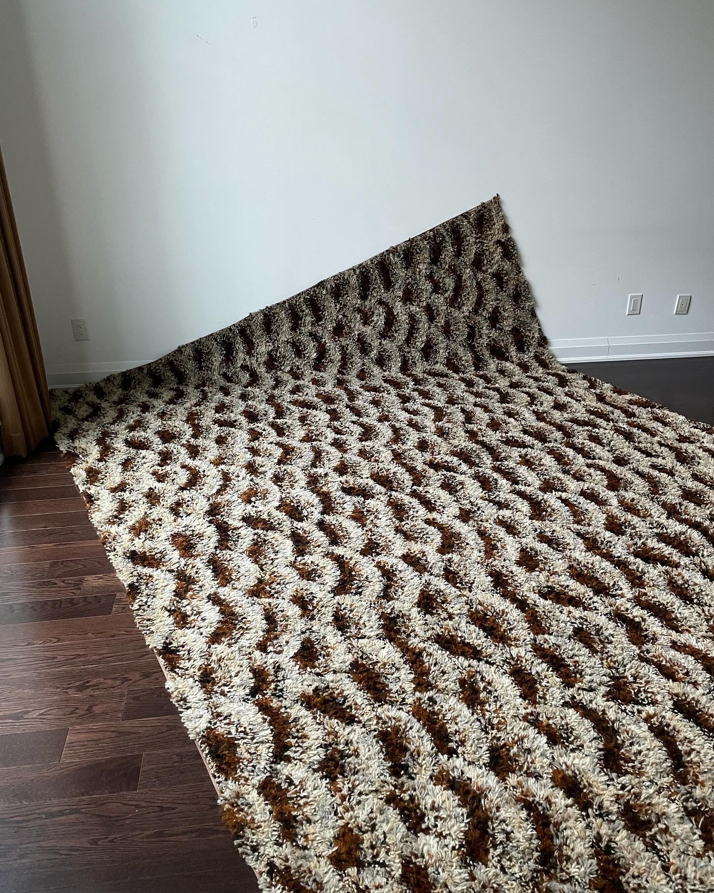 Brown Merle Deep Pile Area Rug