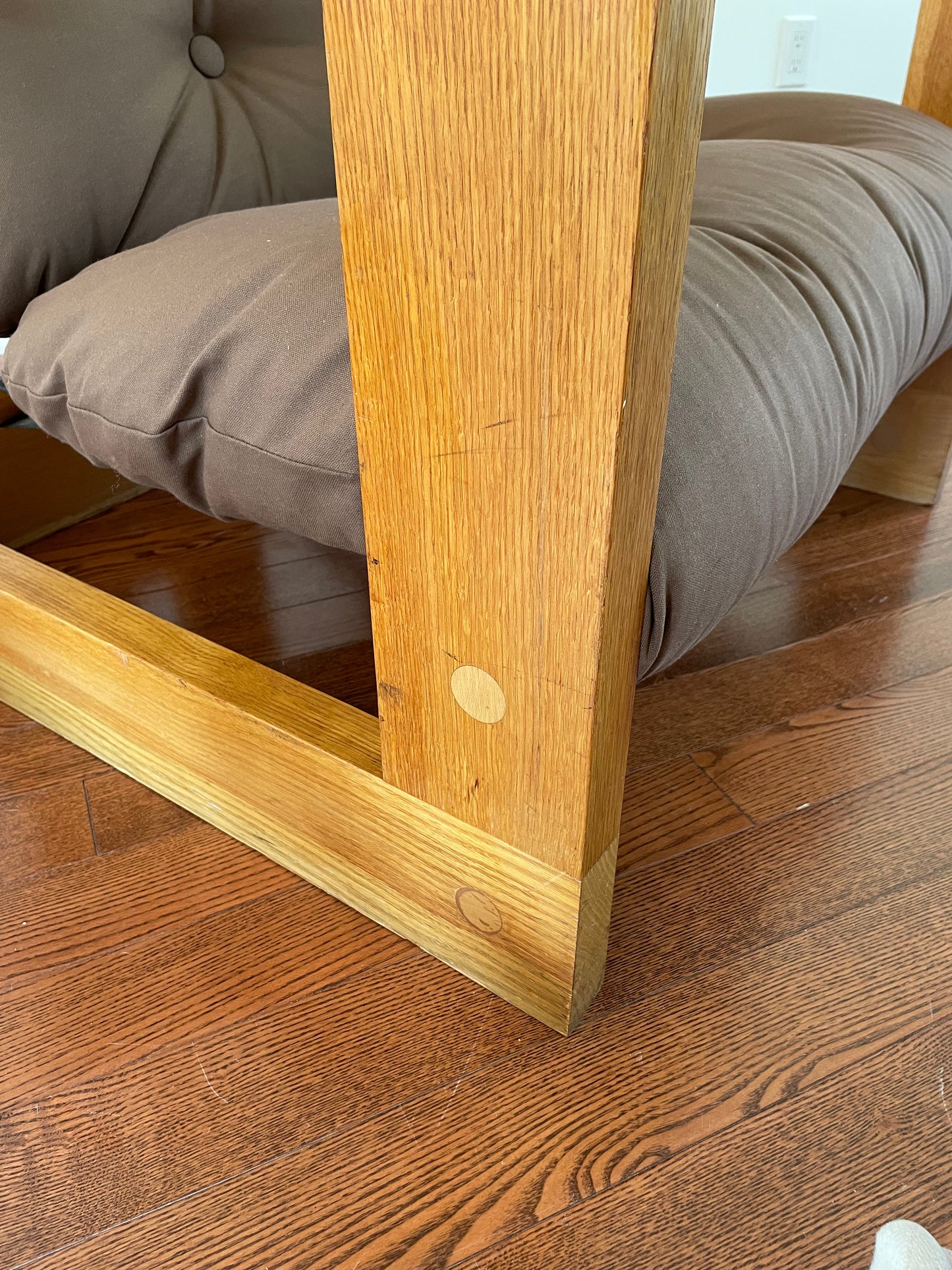 Oak Cantilever Lounge Chairs by Paul Arno