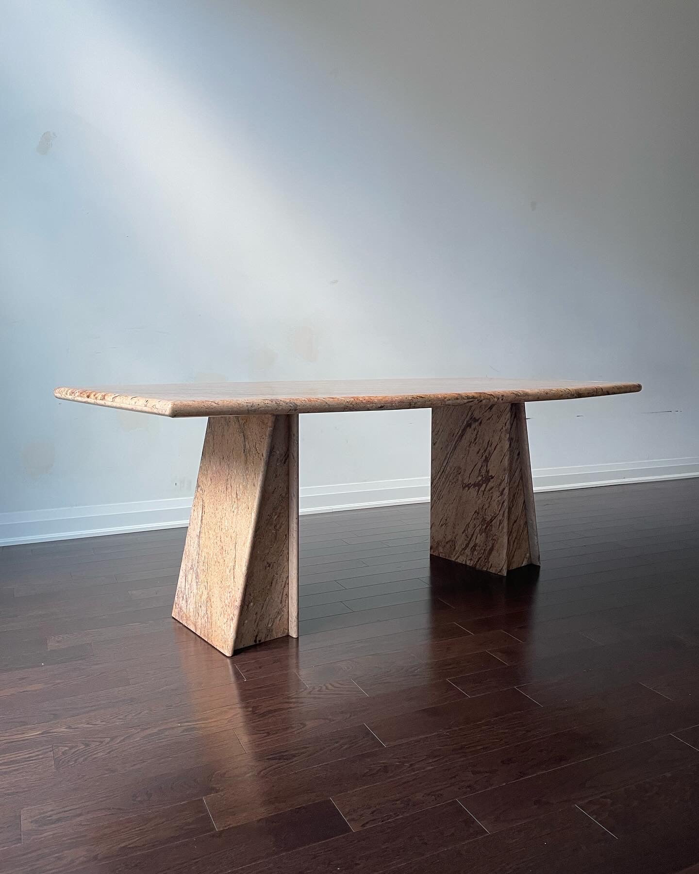 Dusty Pink Rose Marble Dining Table