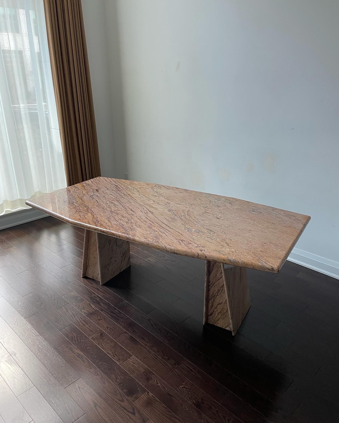 Dusty Pink Rose Marble Dining Table
