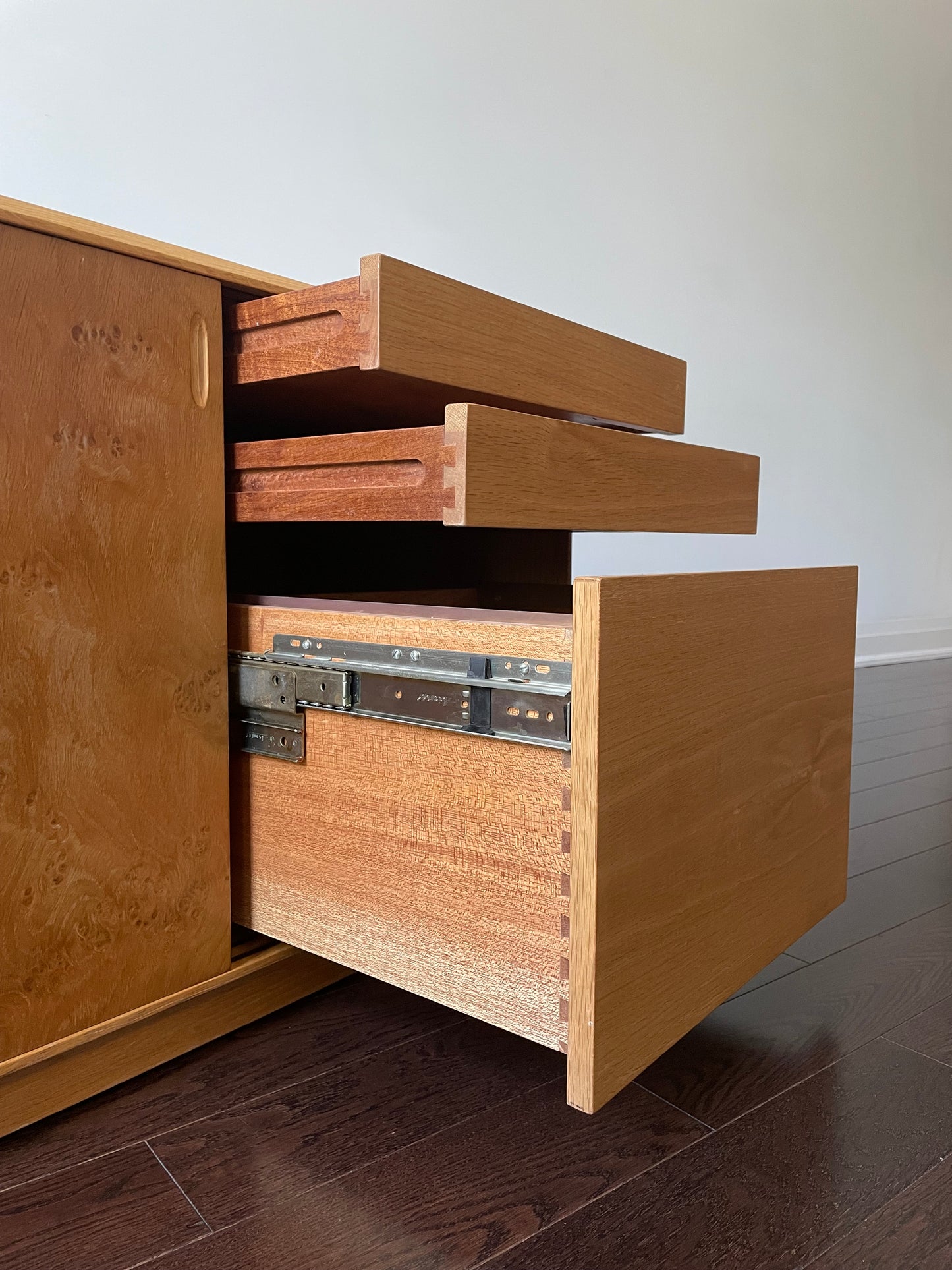 Maple Burlwood Executive Credenza