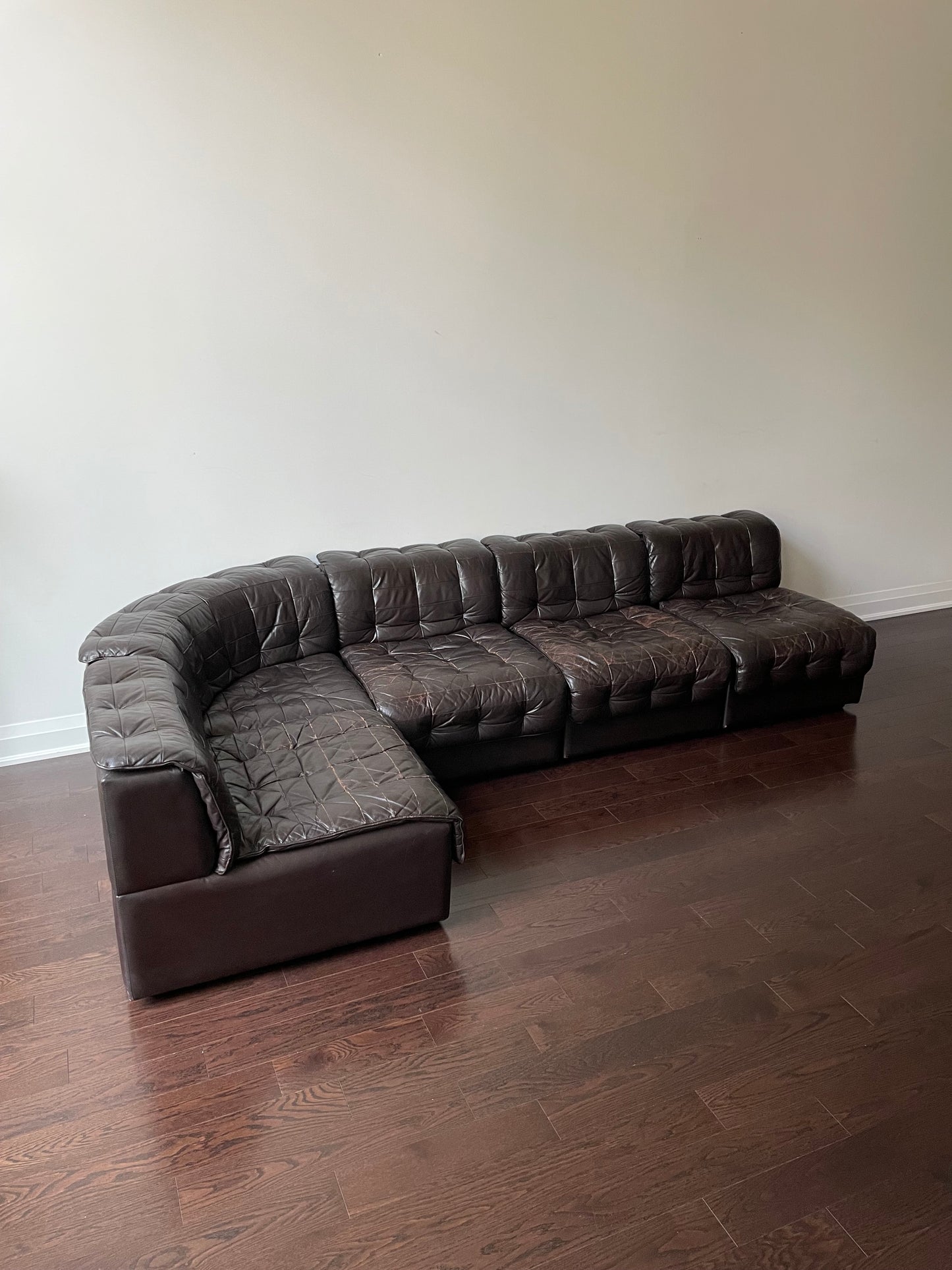 De Sede DS-11 Style Patchwork Leather Modular Sofa