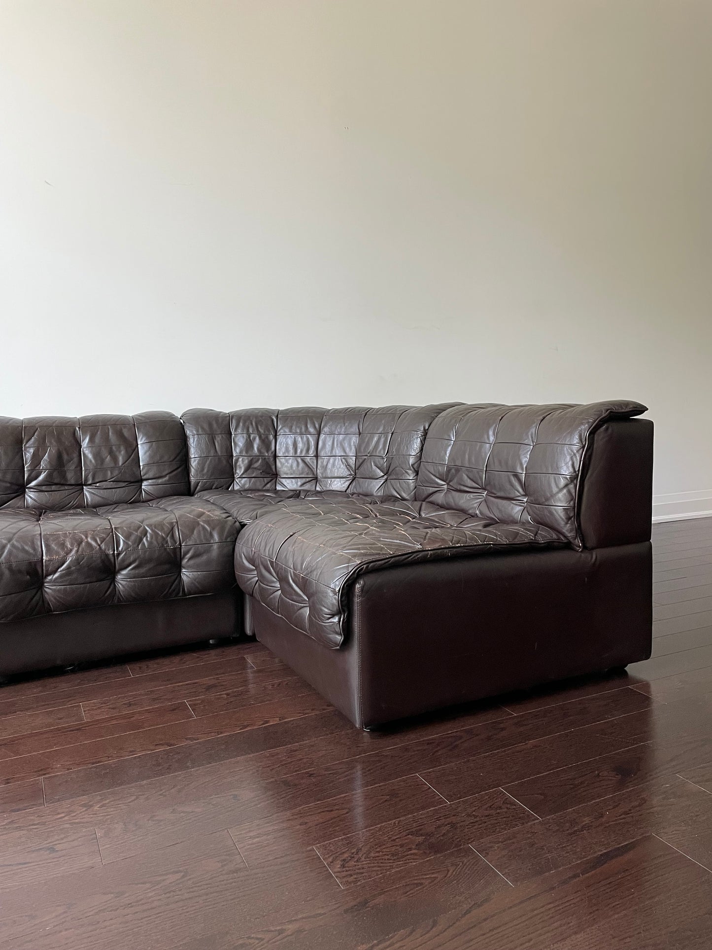 De Sede DS-11 Style Patchwork Leather Modular Sofa