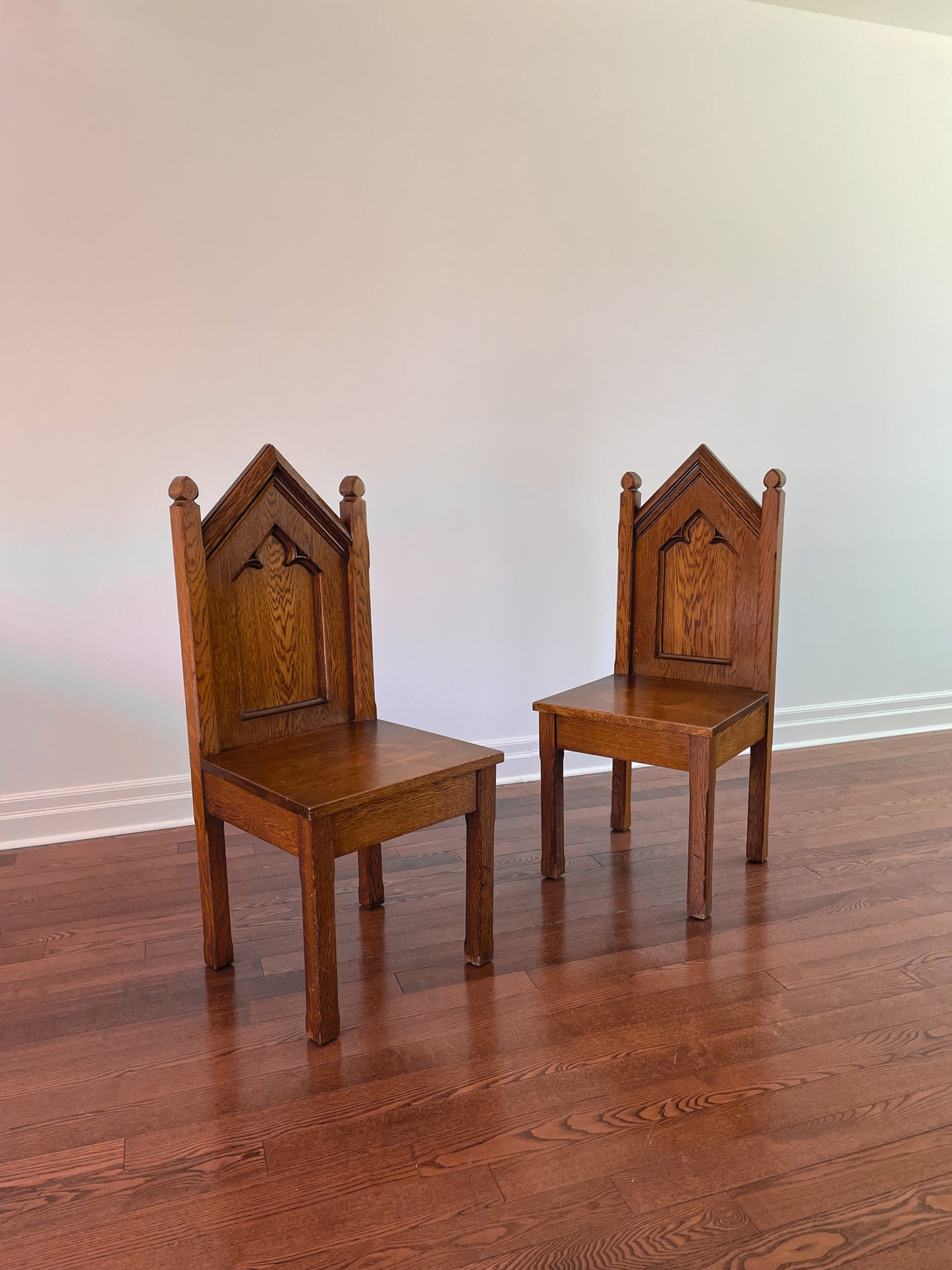Oak Cathedral Head Chairs