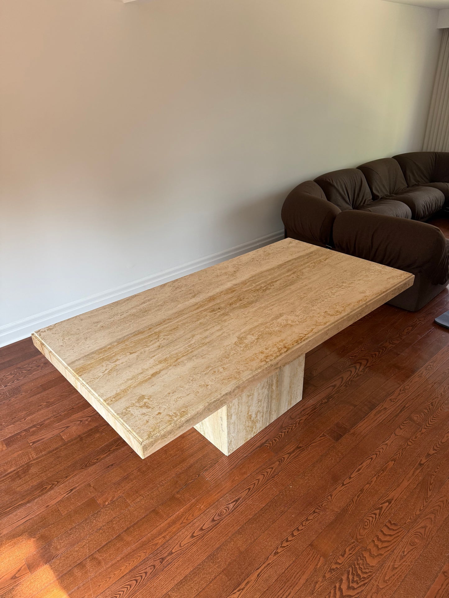Travertine Dining Table, 1980s