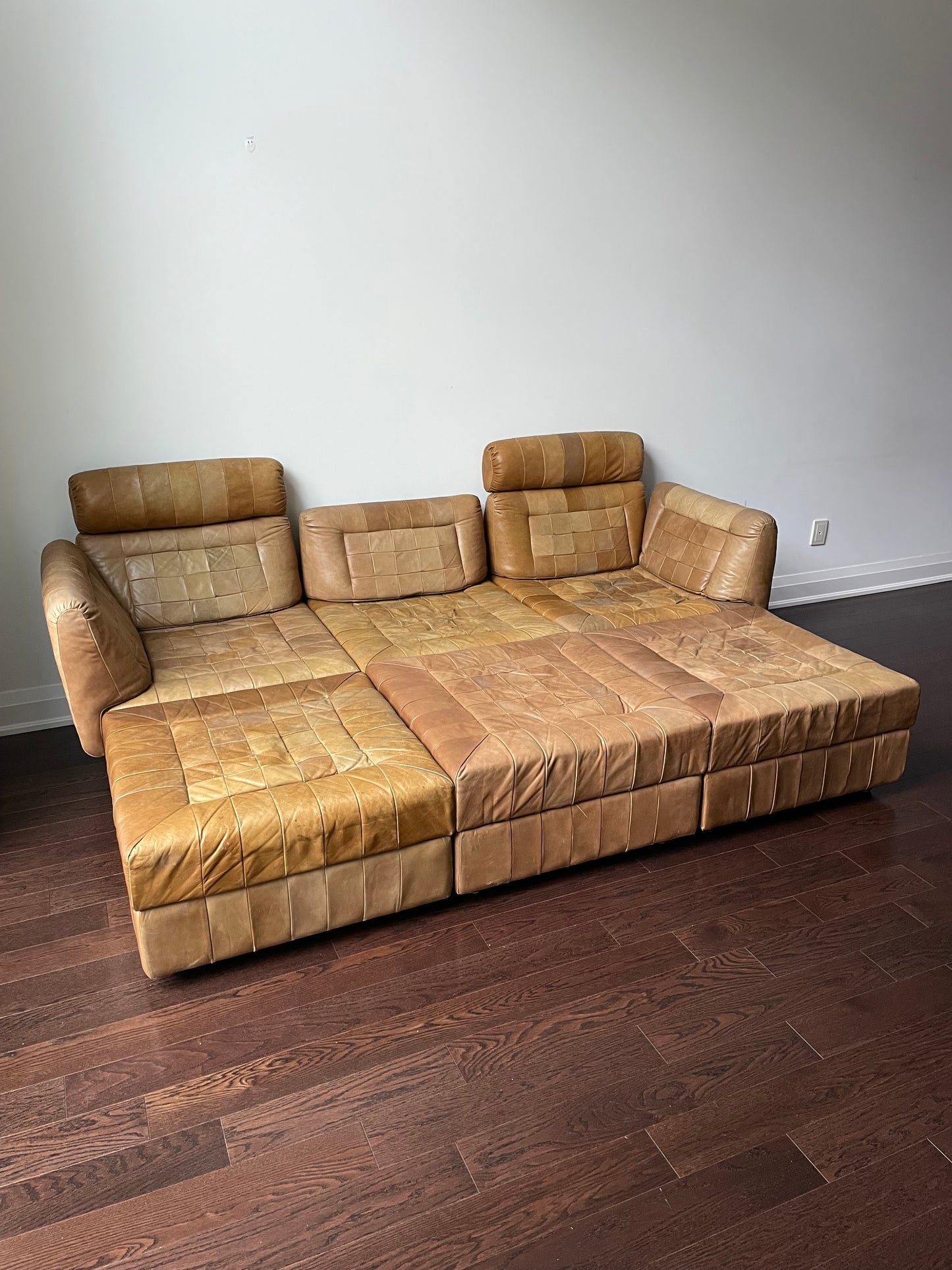 Percival Lafer Leather Patchwork Modular Sofa