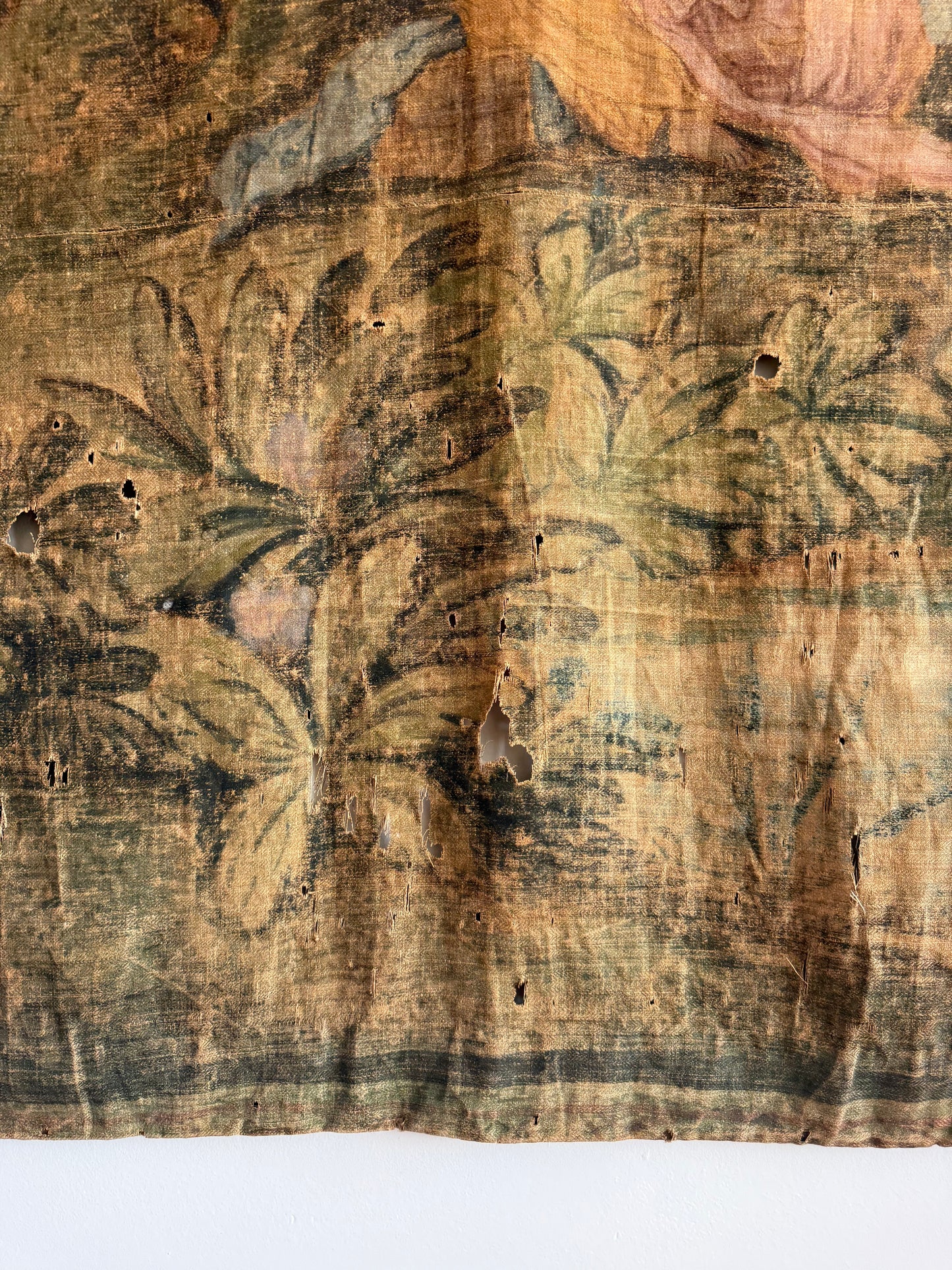 Extra-Large Scale Cartoon Tapestry on Linen, 18th Century