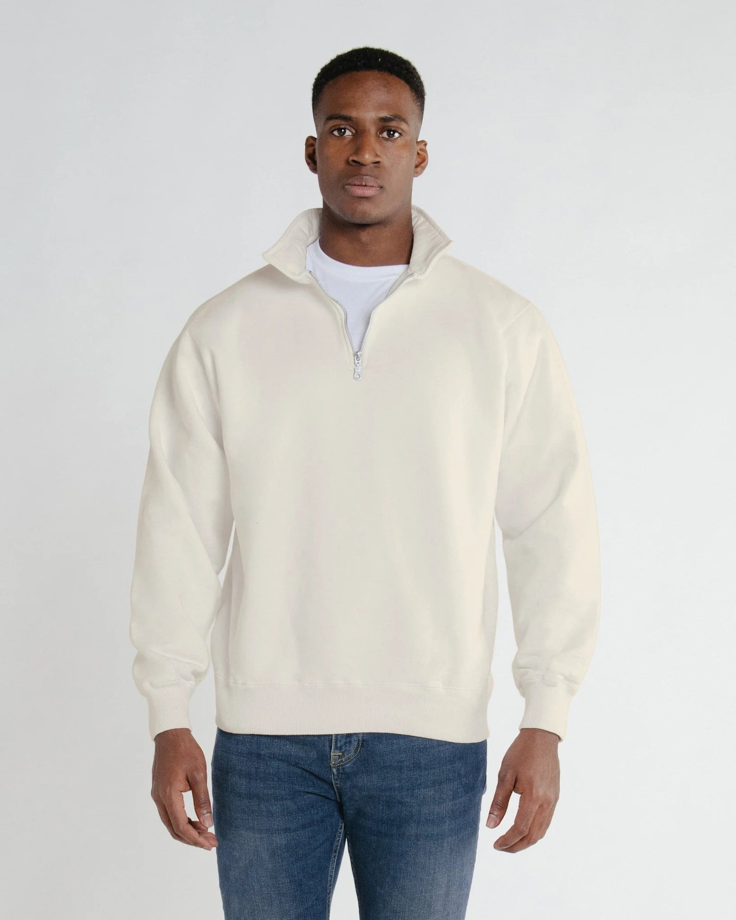 Signature Zip Up Sweater