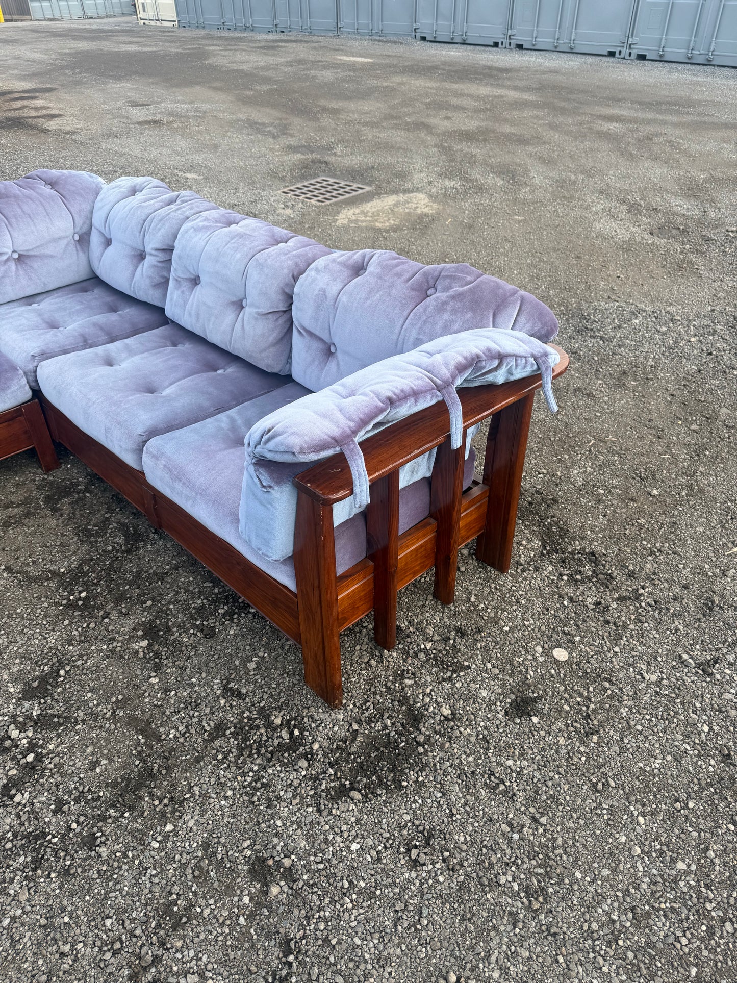 Slatback Sectional Sofa, 1970s