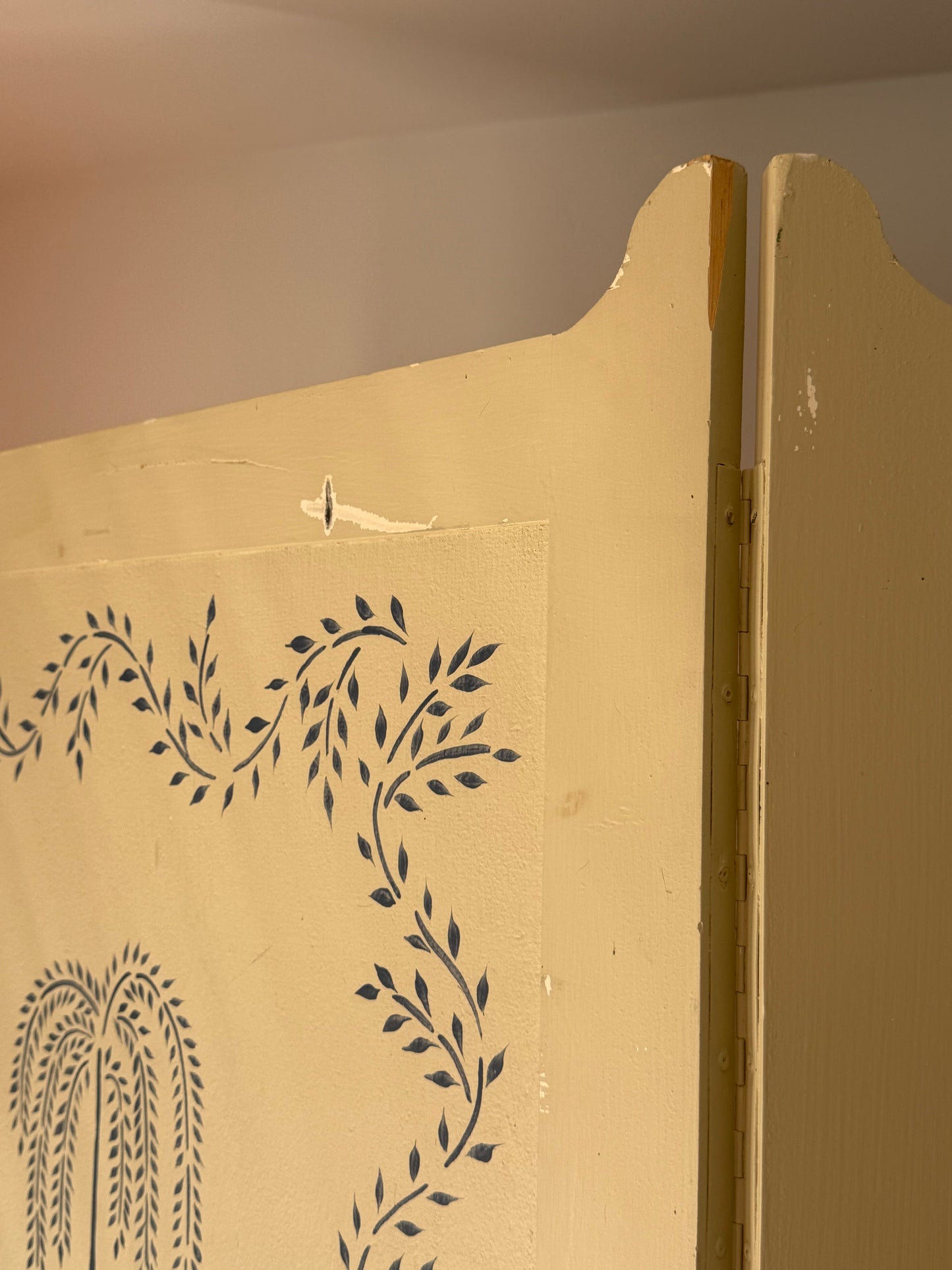Folk Art Room Divider by Gail Ryan, 1990s