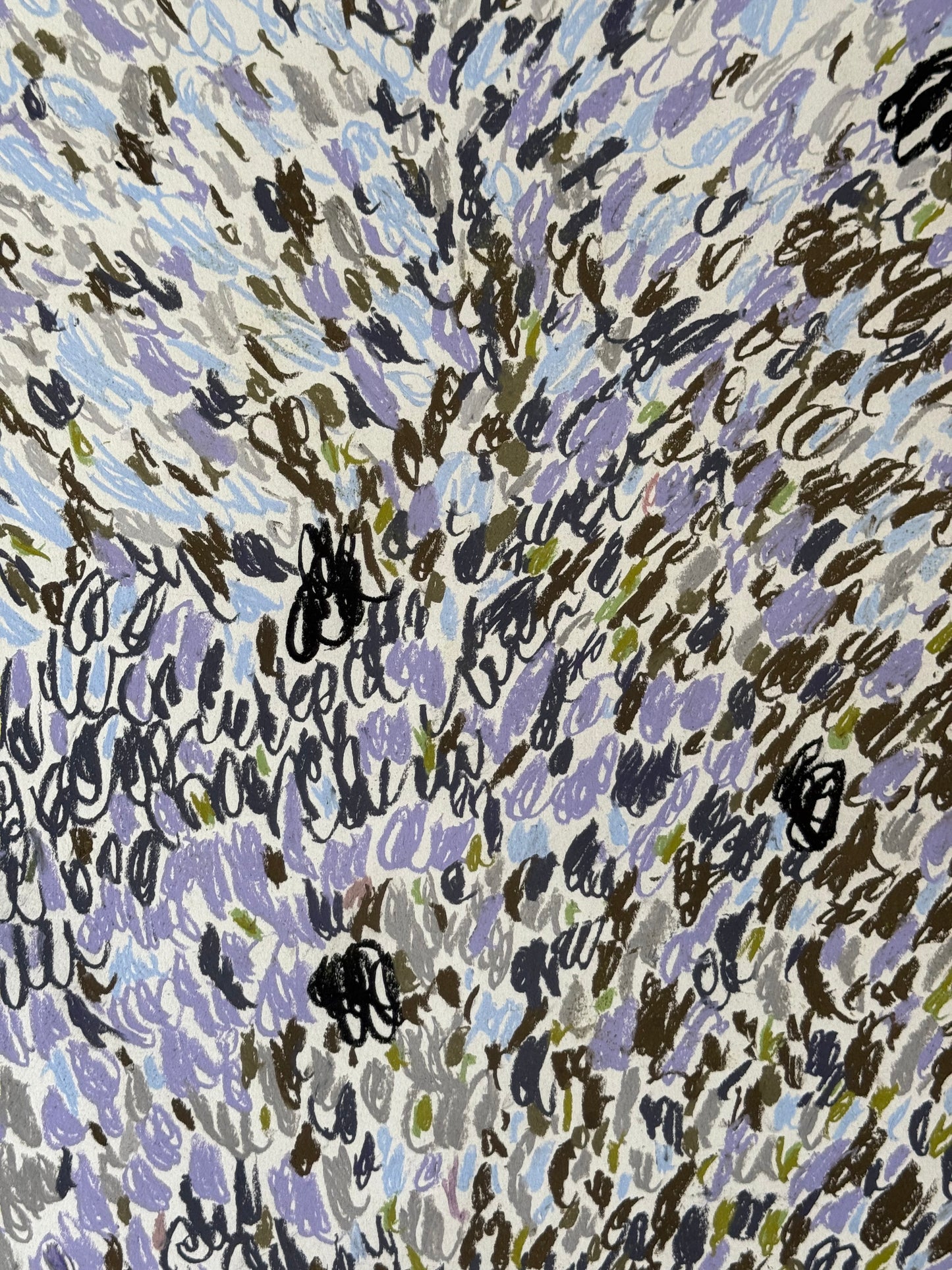 Untitled Drawing, pastel on paper, 30" x 22", 2026