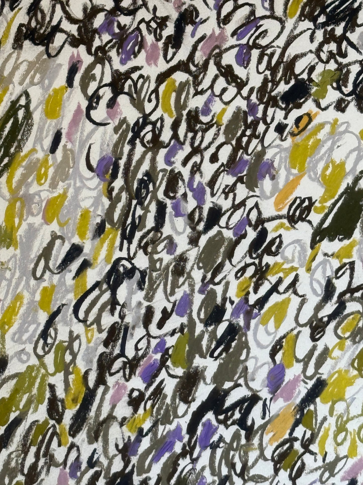 Untitled Drawing, pastel on paper, 30" x 22", 2026