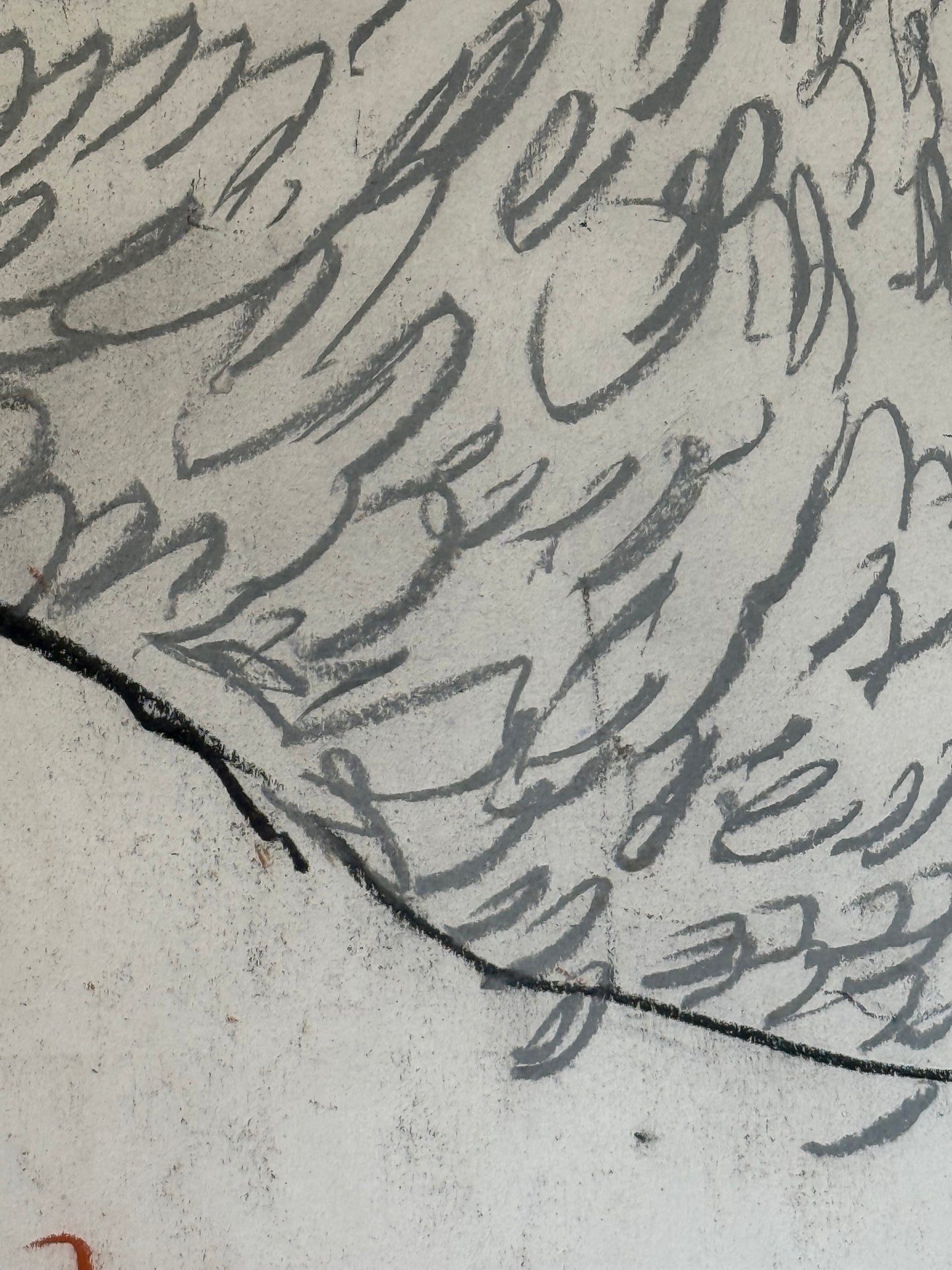 Untitled Drawing, pastel on paper, 30" x 22", 2026