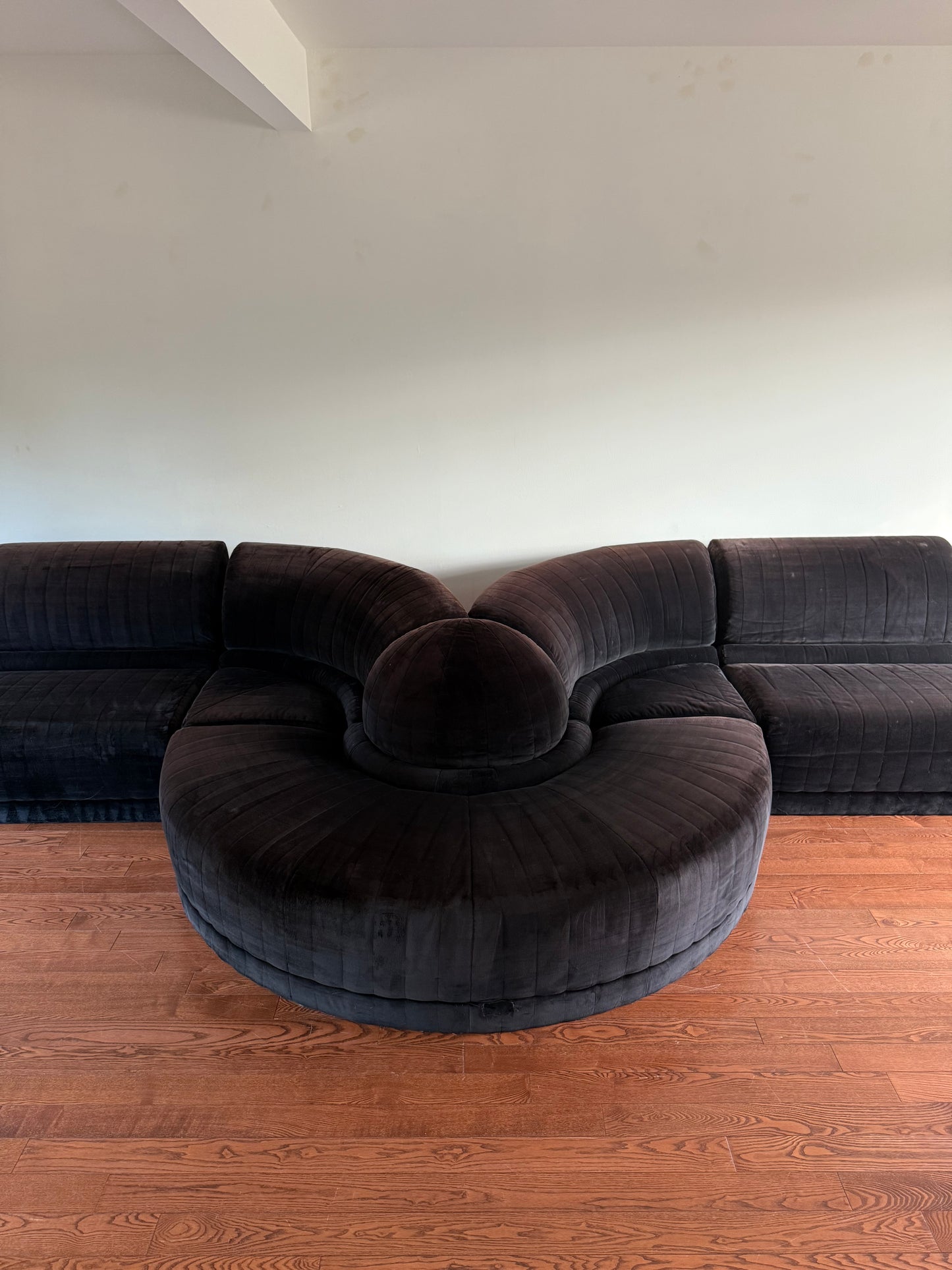 6 Piece Modular Serpentine Sectional Sofa by Roche Bobois, 1979