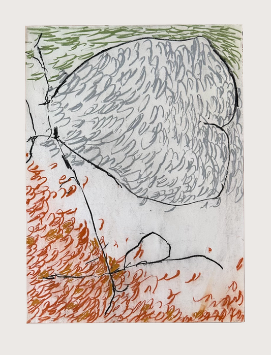 Untitled Drawing, pastel on paper, 30" x 22", 2026