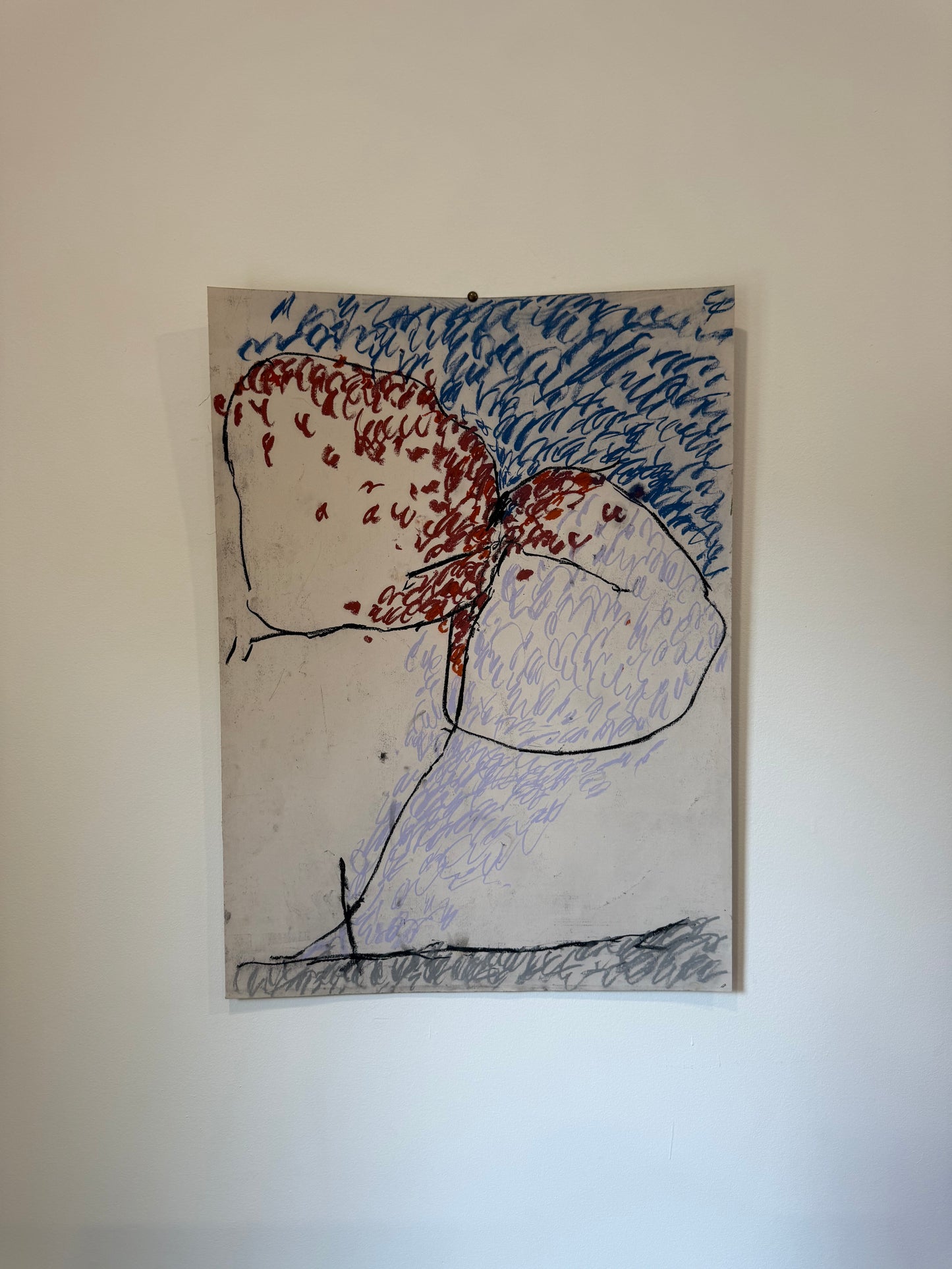 Untitled Drawing, pastel on paper, 30" x 22", 2026