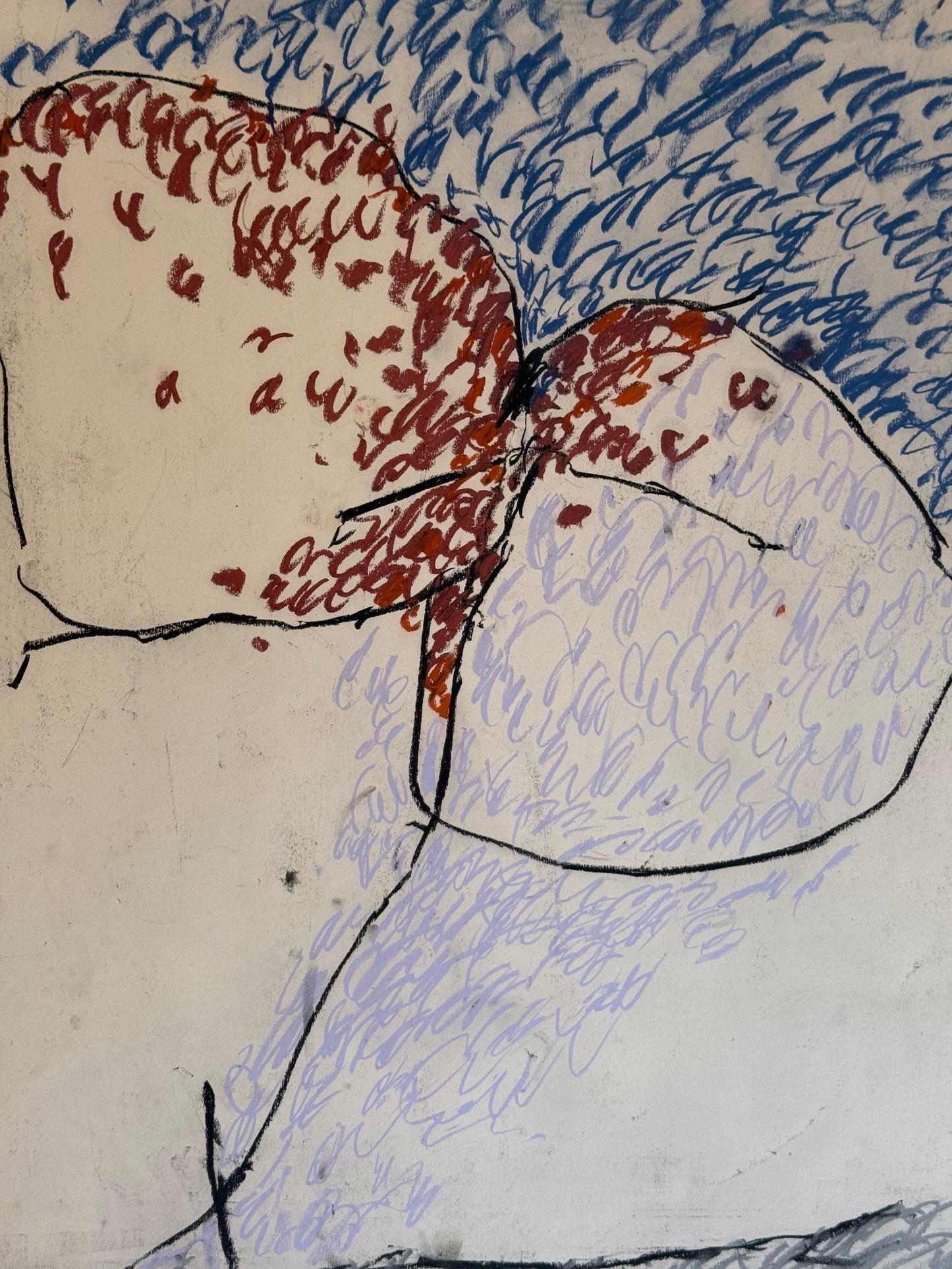 Untitled Drawing, pastel on paper, 30" x 22", 2026