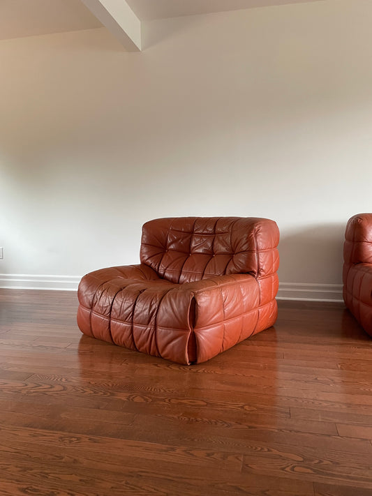 Leather Kashima Lounge Chair by Michel Ducaroy for Ligne Roset