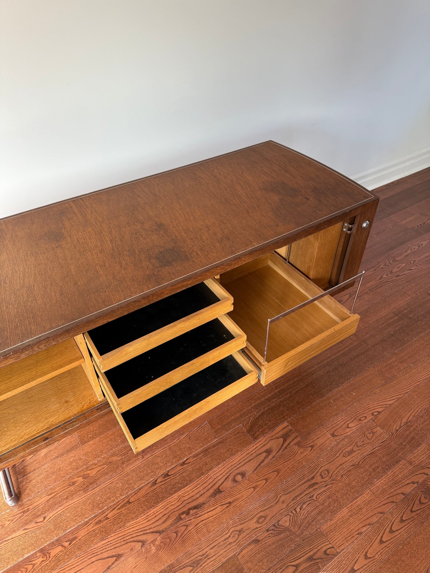 Leif Jacobsen Walnut Tambour Credenza