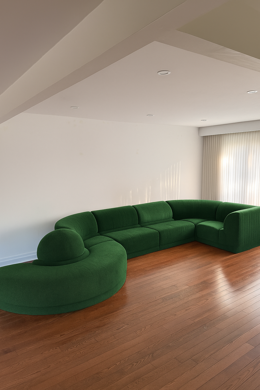 6 Piece Modular Serpentine Sectional Sofa by Roche Bobois, 1979