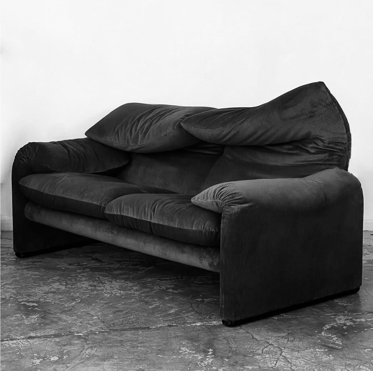 2 x Cassina Maralunga Loveseats, 1970s [Available for Restoration]