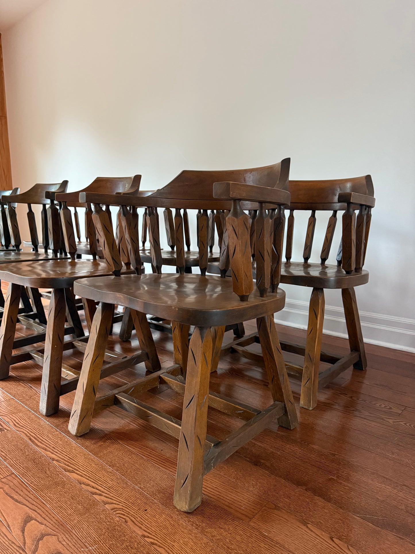 148 x Solid Oak Restaurant, Pub, Bistro or Dining Chairs, 1980 Lo