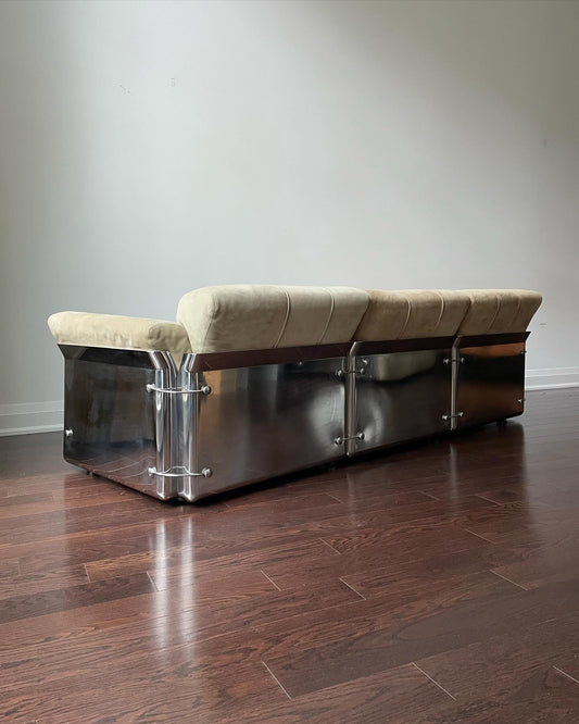 Saporiti Italia Chrome Casement Sofa