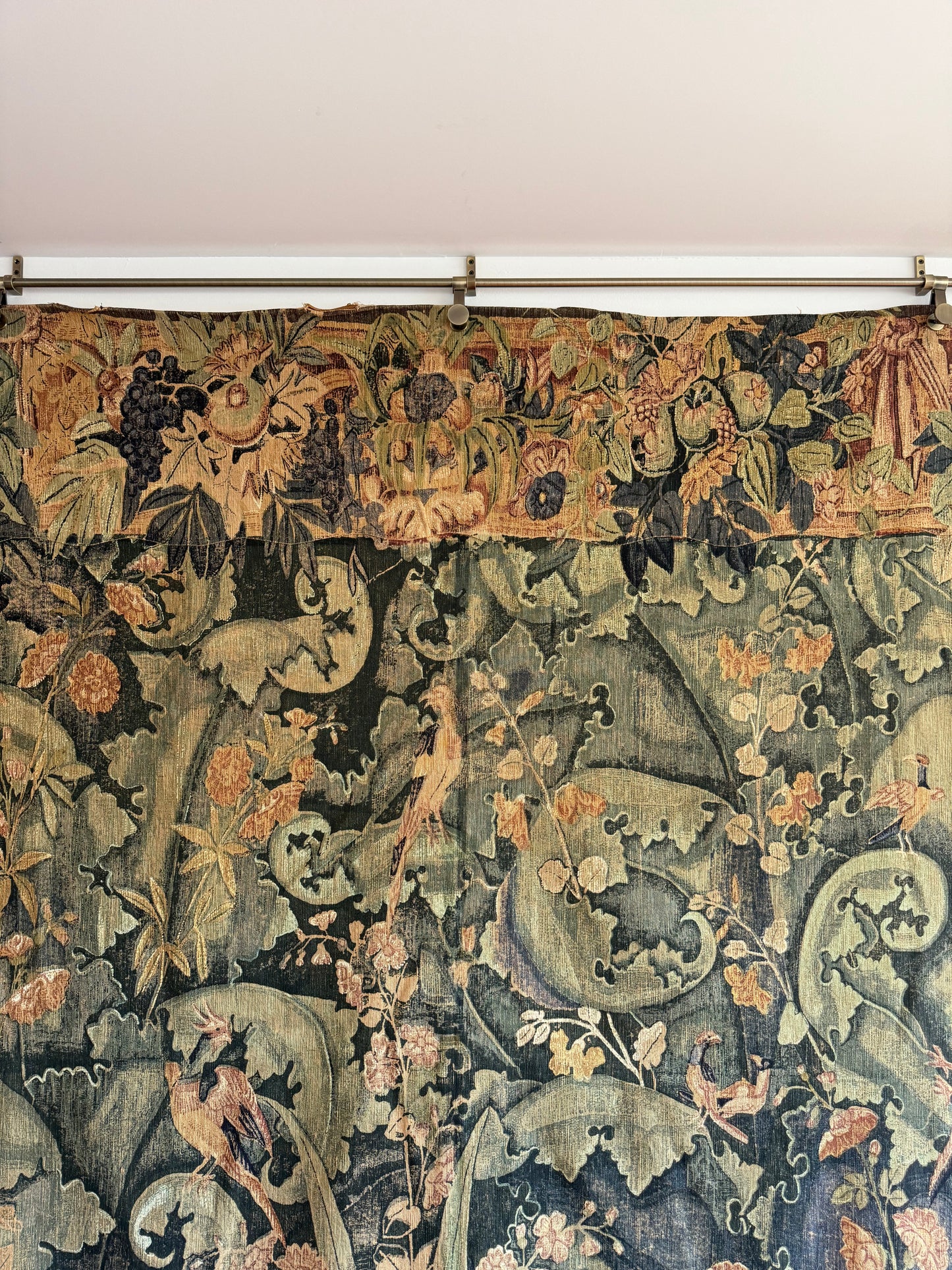 Birds of Paradise "Cartoon" Tapestry, 20th Century