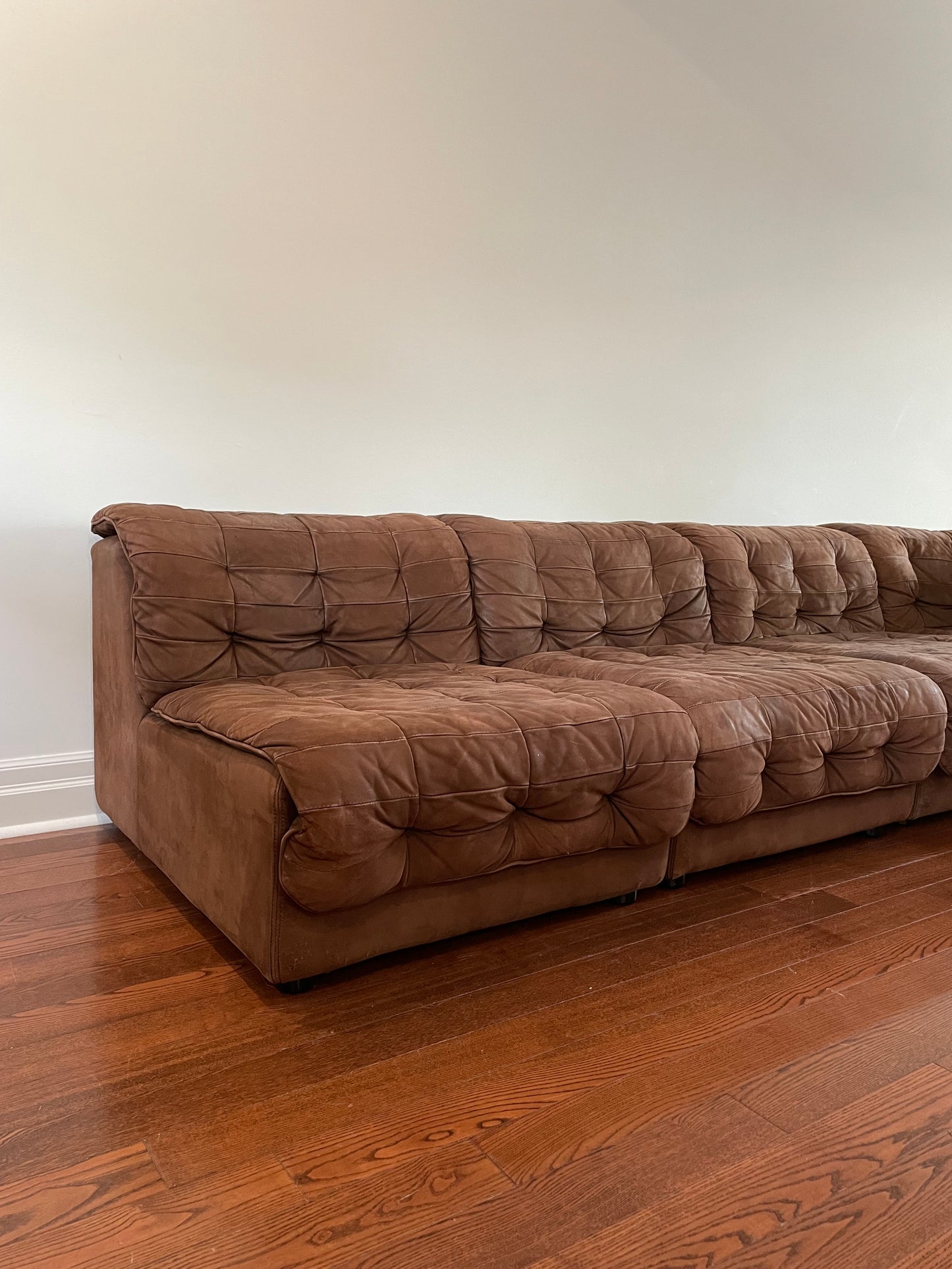 Interna Nubuck Leather Patchwork Modular Sofa, 1984