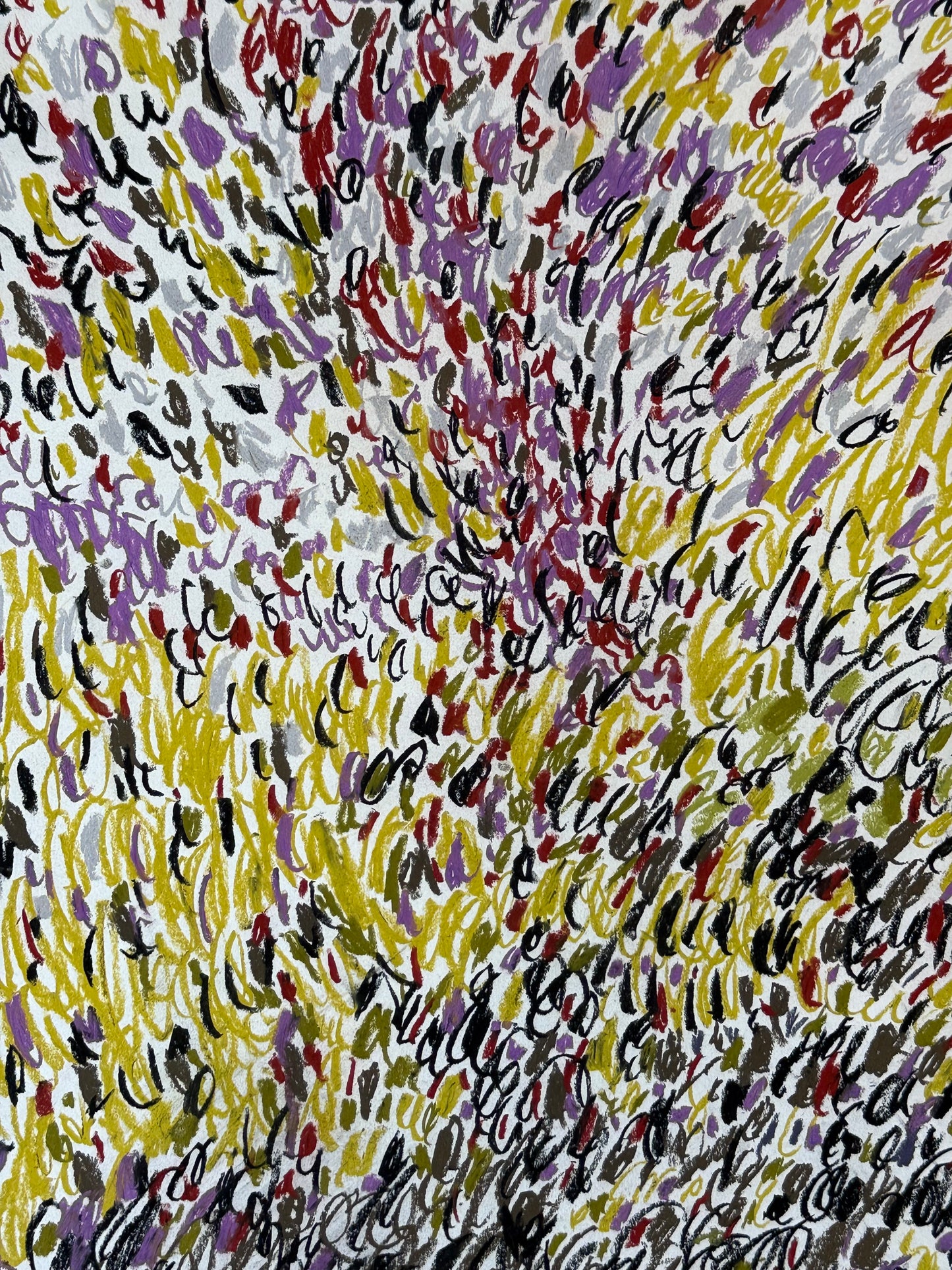 Untitled Drawing, pastel on paper, 30" x 22", 2026