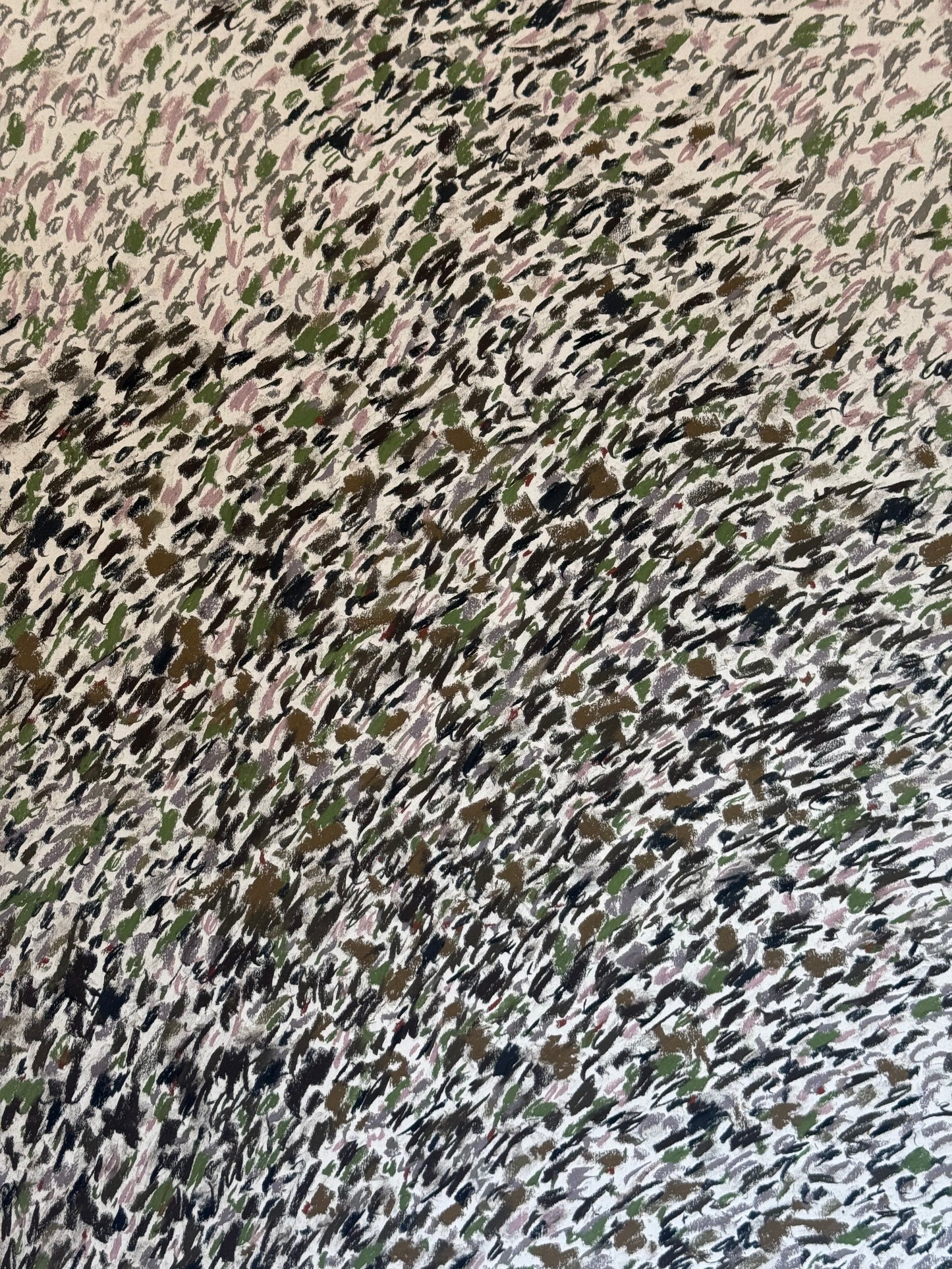 Untitled Drawing, pastel on paper, 30" x 22", 2026