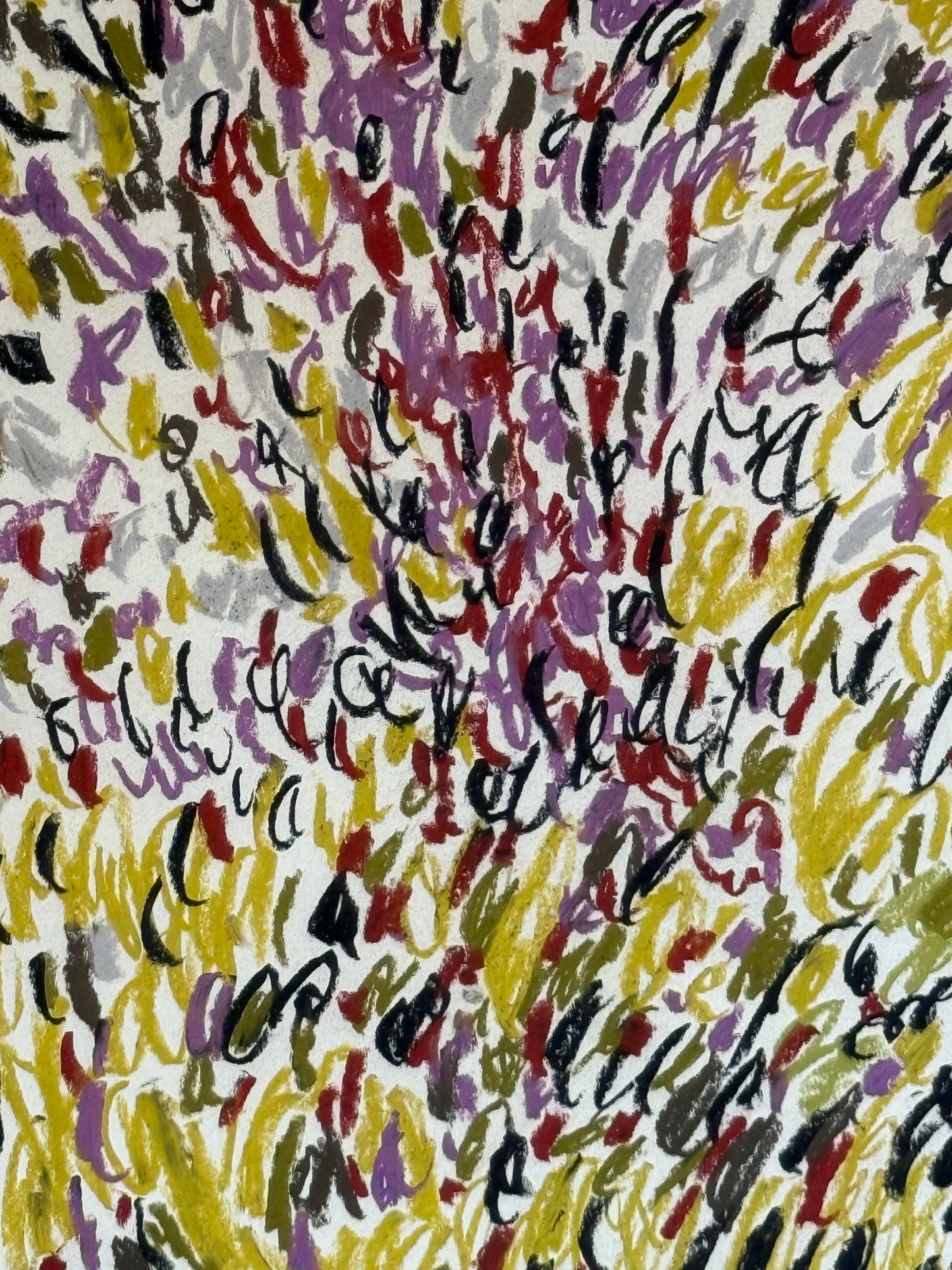 Untitled Drawing, pastel on paper, 30" x 22", 2026
